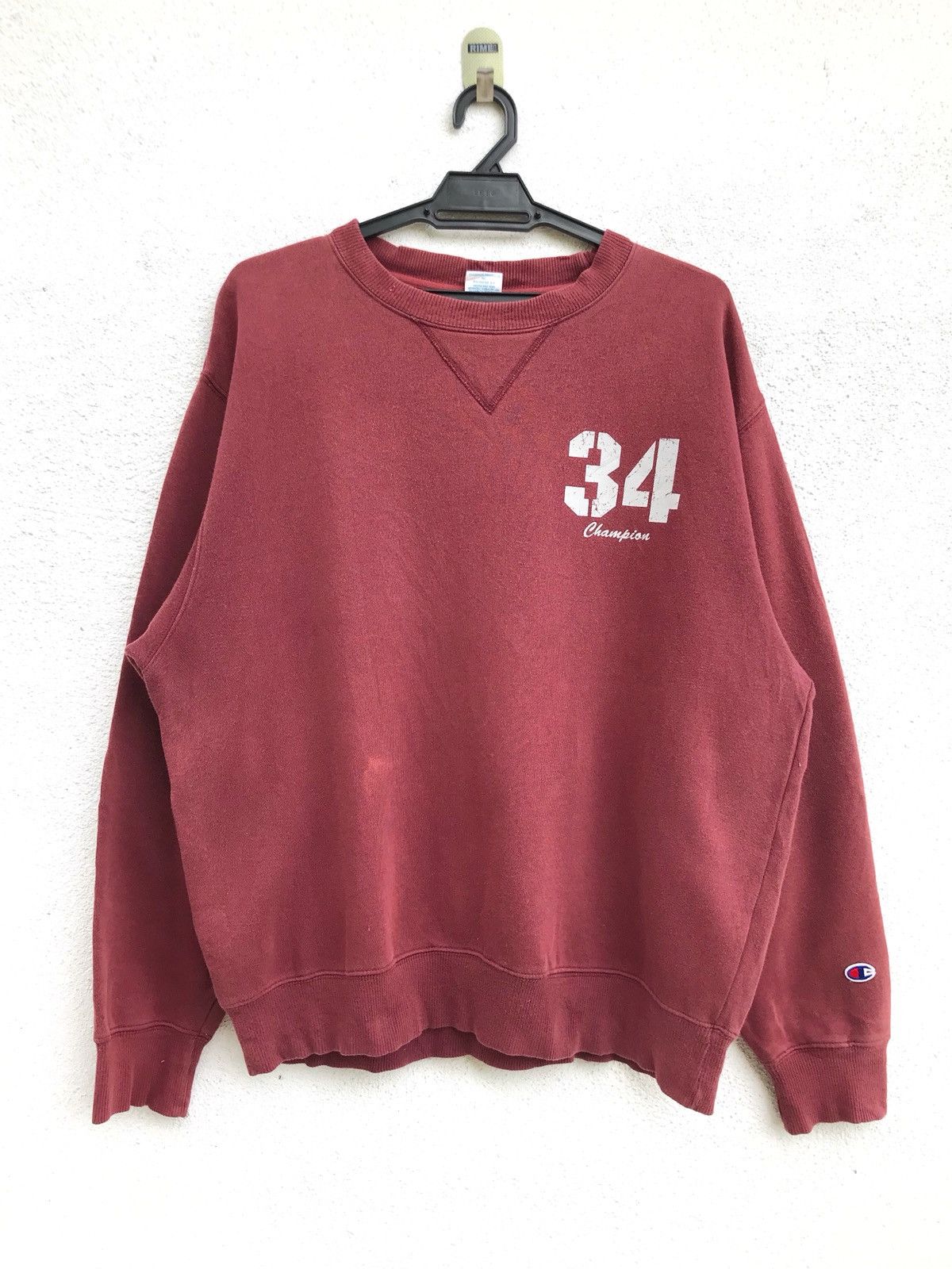 Champion Vintage Champion Number 34 Big Logo Crewneck Sweatshirt Size US XL / EU 56 / 4 - 1 Thumbnail