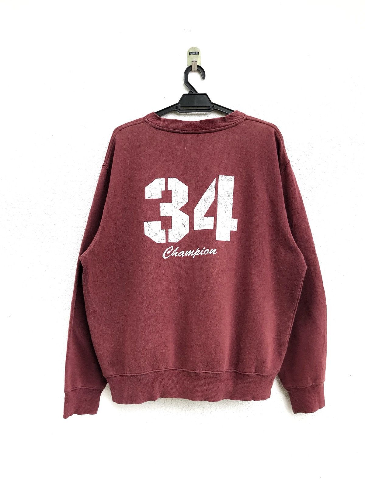 Champion Vintage Champion Number 34 Big Logo Crewneck Sweatshirt Size US XL / EU 56 / 4 - 2 Thumbnail
