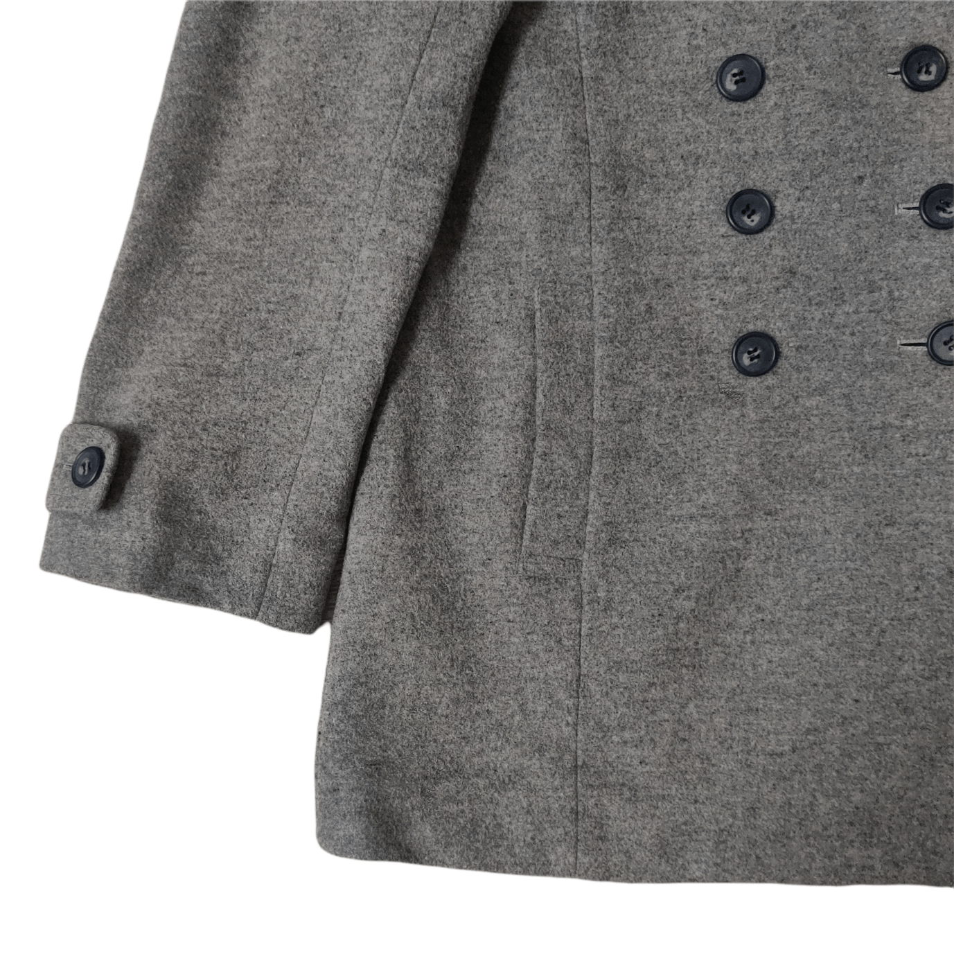 eS E's wool Coat Double Breasted Peacoat Size US L / EU 52-54 / 3 - 3 Thumbnail