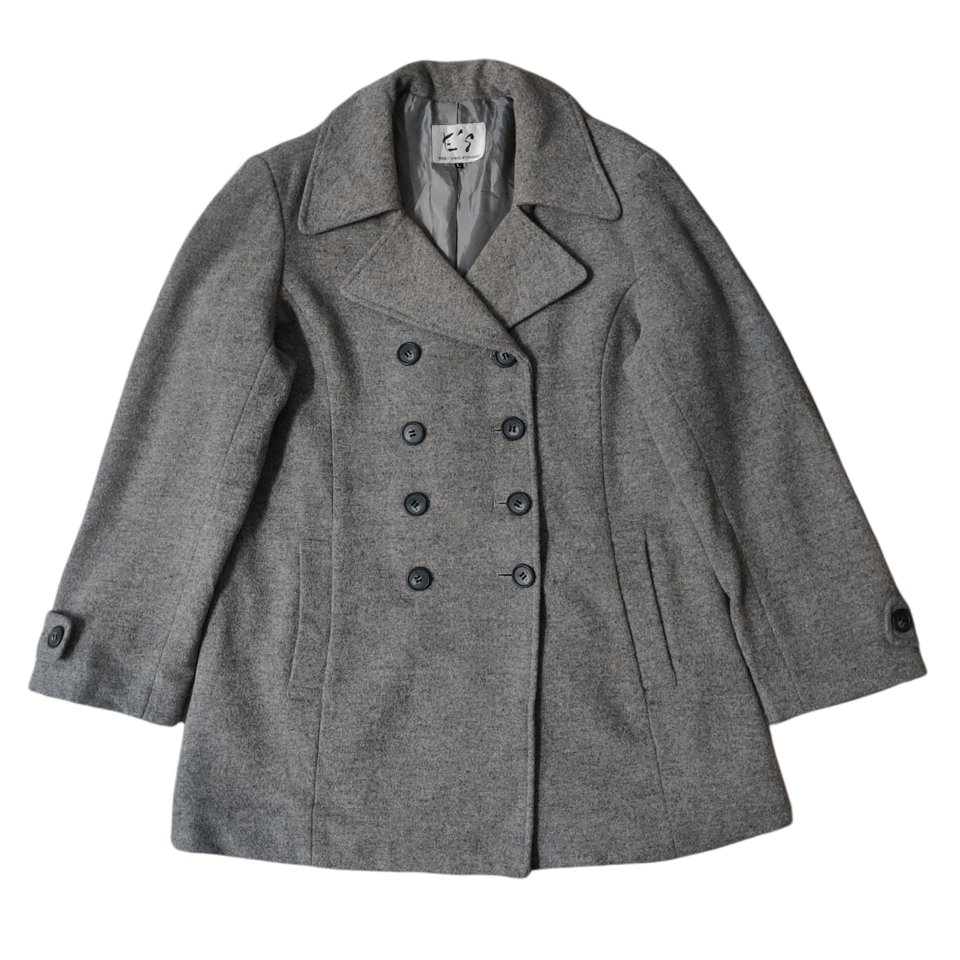 eS E's wool Coat Double Breasted Peacoat Size US L / EU 52-54 / 3 - 1 Thumbnail