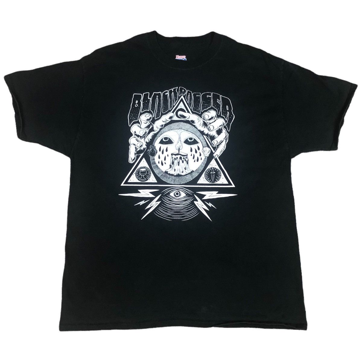 Hanes × Other Hanes Black Dagger Psychedelic Logo Shirt Adult Size L Size US L / EU 52-54 / 3 - 1 Thumbnail