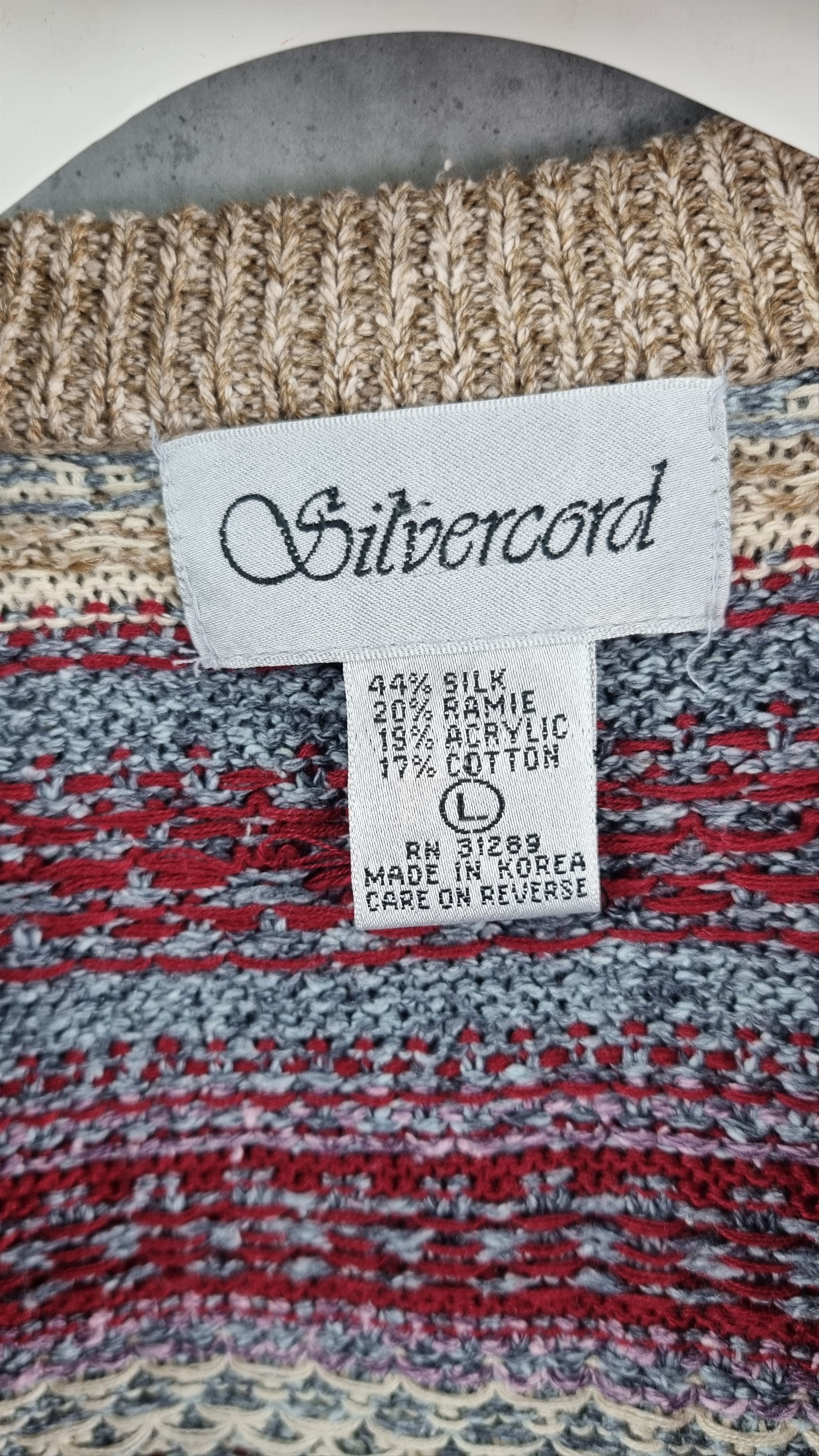 Other 90s Silk Silvercord Knitted Vest Made in Korea TYLER style Size US L / EU 52-54 / 3 - 6 Thumbnail