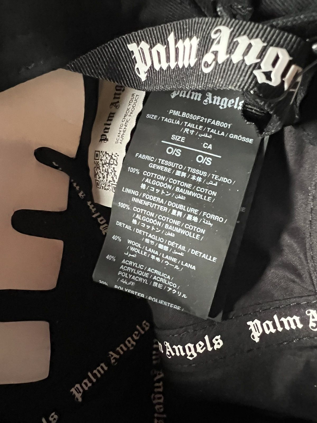 BNWT PALM ANGELS SPRAYED BEAR BASEBALL CAP