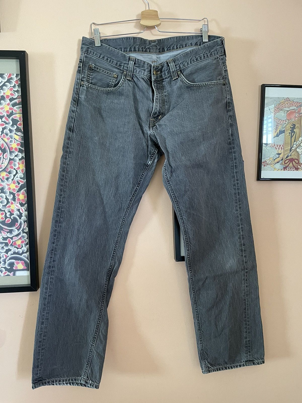 Carhartt Carhartt WIP Bronco denim pants 34x34 straight leg fit Size US 34 / EU 50 - 2 Thumbnail