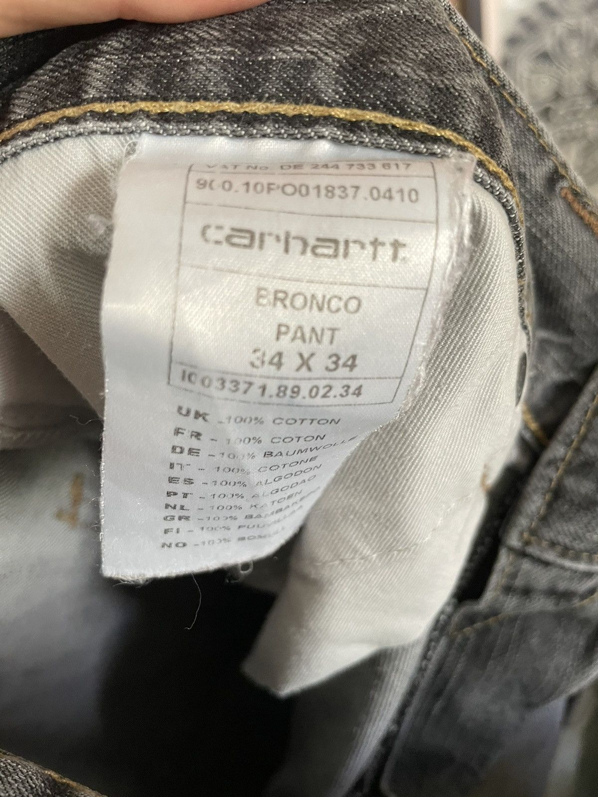 Carhartt Carhartt WIP Bronco denim pants 34x34 straight leg fit Size US 34 / EU 50 - 6 Thumbnail