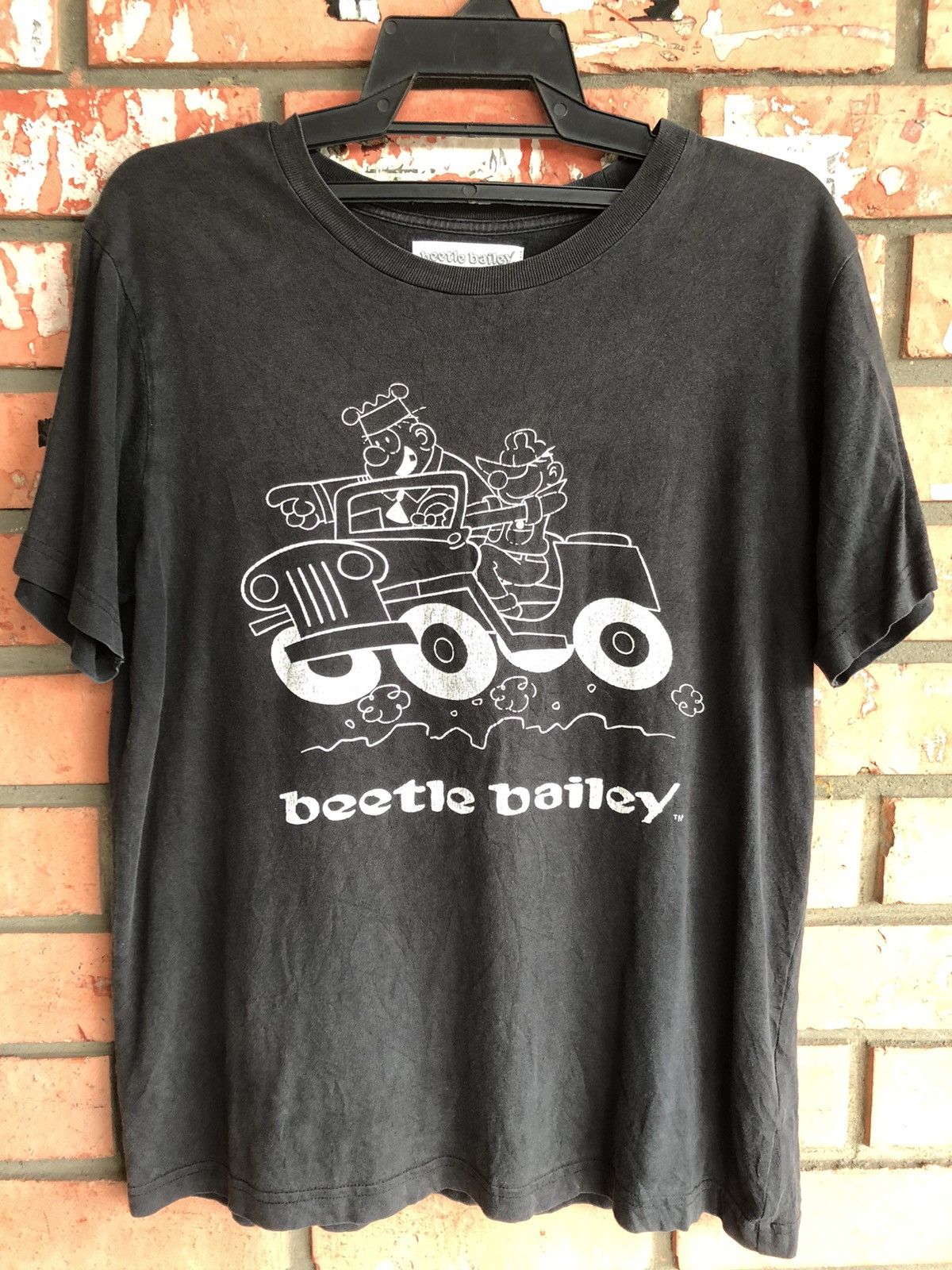 image of Cartoon Network x Vintage Beetle Bailey Cartoon Tee in Black, Men's (Size Large)