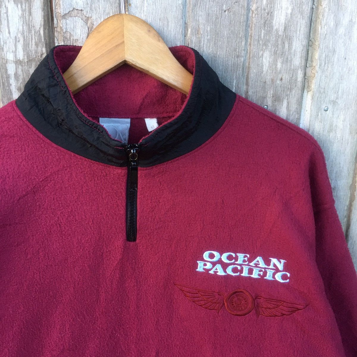 Ocean Pacific Vintage 90s Ocean Pacific Fleece Oversized ERD Sweater Size US M / EU 48-50 / 2 - 2 Thumbnail