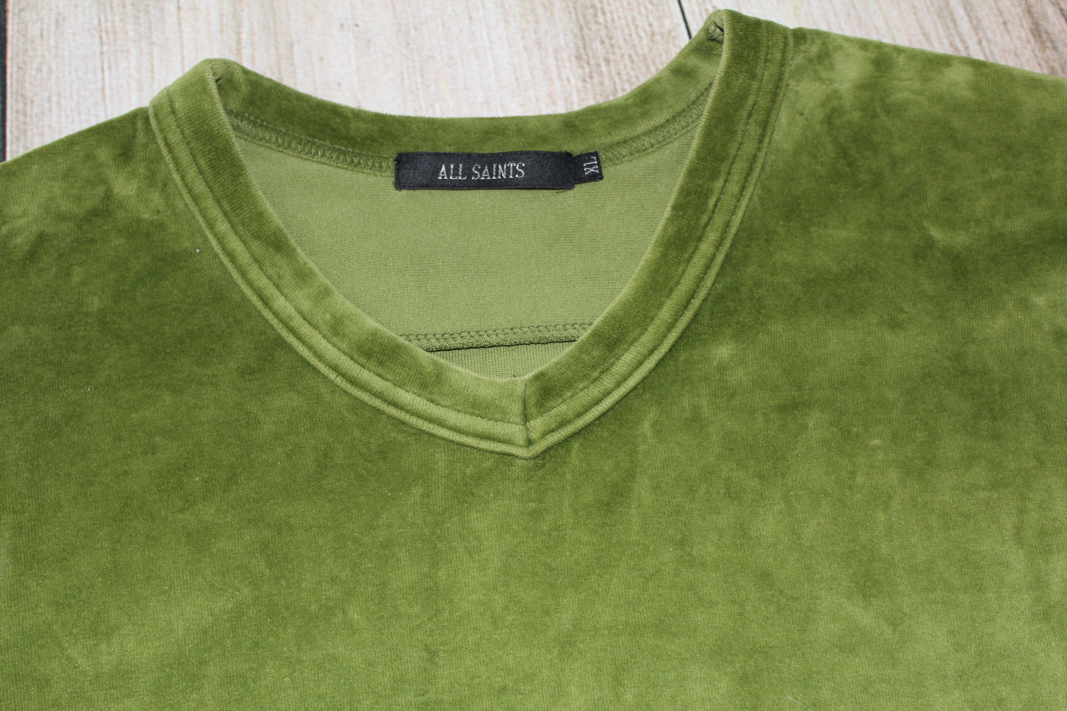 Allsaints ALLSAINTS Vintage Velvet Sweatshirt Jumper Size US XL / EU 56 / 4 - 8 Thumbnail