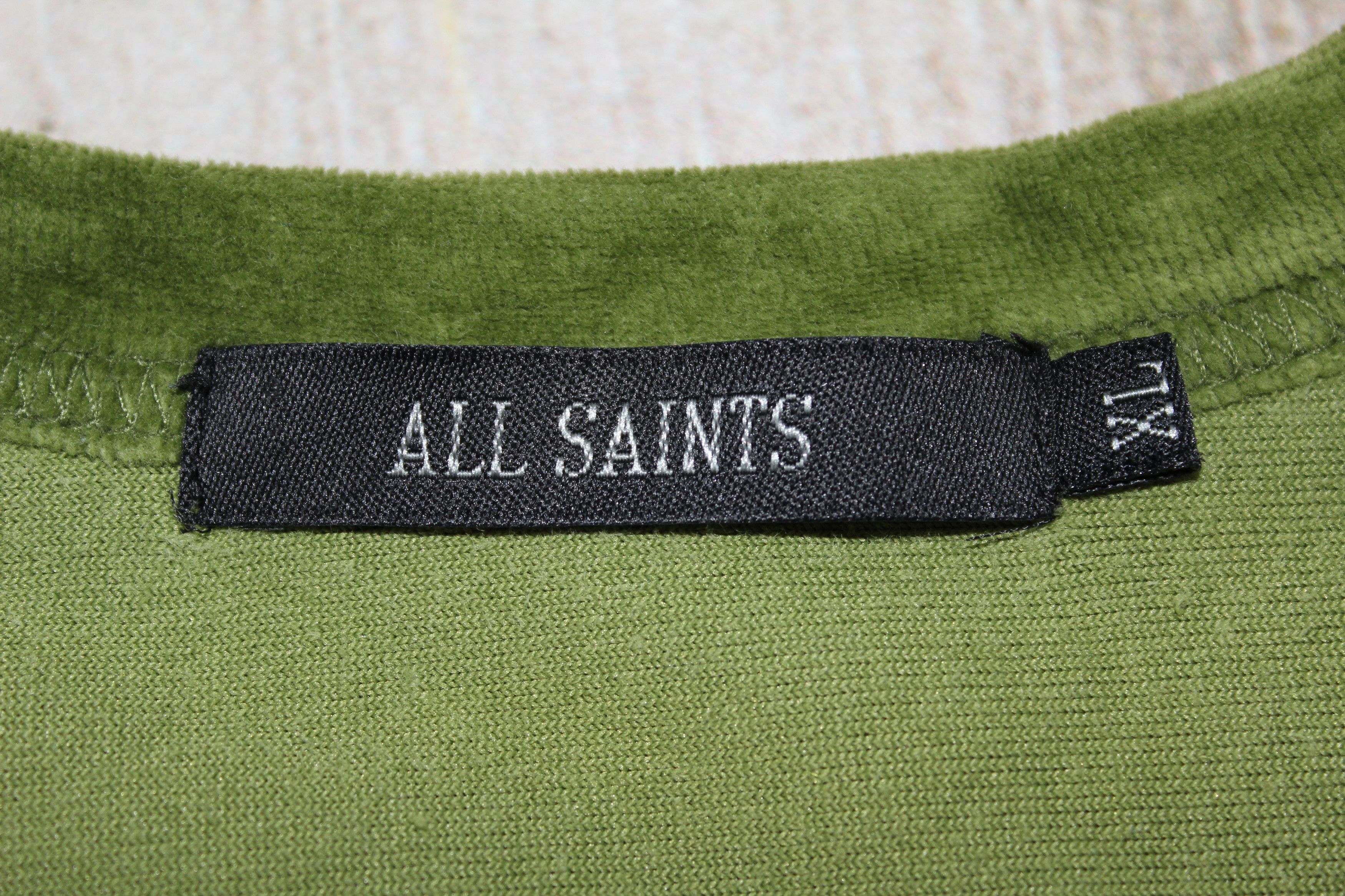 Allsaints ALLSAINTS Vintage Velvet Sweatshirt Jumper Size US XL / EU 56 / 4 - 7 Thumbnail