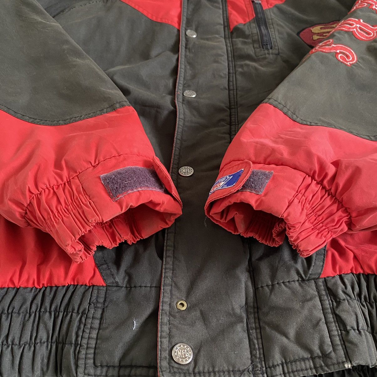 NFL Vintage 90's SF 49ers Faded Distressed Bomber Jacket Size US L / EU 52-54 / 3 - 12 Thumbnail