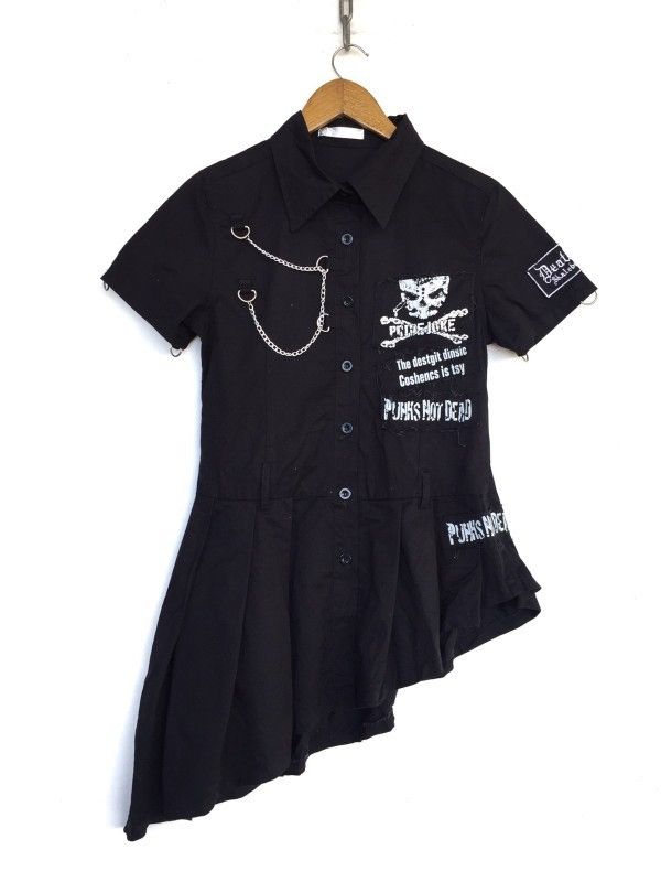 Hysteric Glamour 💥Japanese Punk Gothic Acdc Rag Shirt Size S / US 4 / IT 40 - 2 Thumbnail