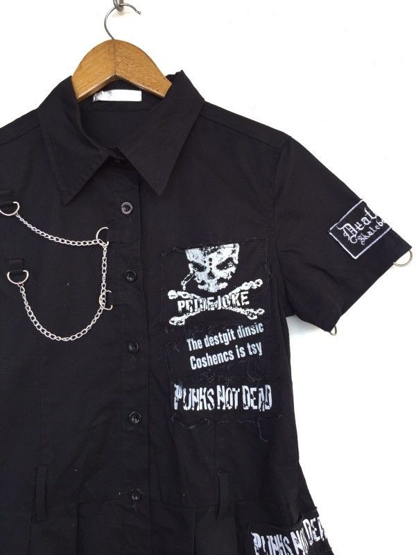 Hysteric Glamour 💥Japanese Punk Gothic Acdc Rag Shirt Size S / US 4 / IT 40 - 6 Thumbnail