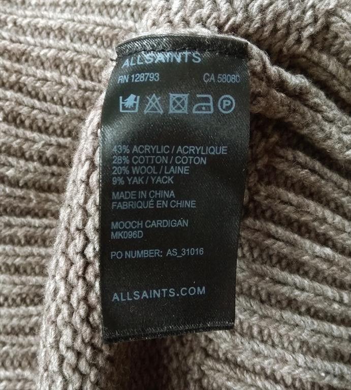 Allsaints AllSaints Mooch Cardigan knit with yak fiber sweater Shawl Size US S / EU 44-46 / 1 - 12 Thumbnail