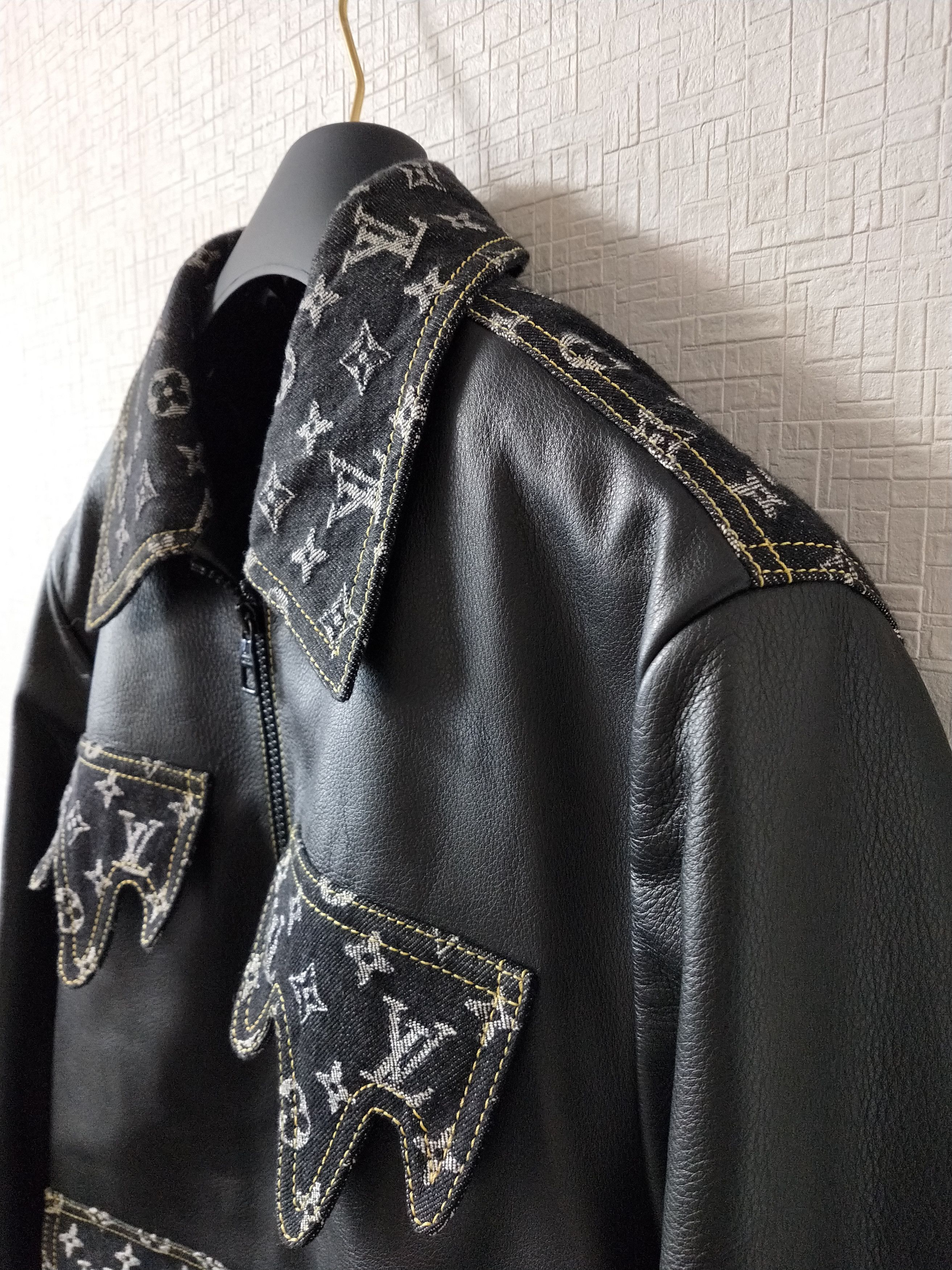 Louis Vuitton Crazy Mix Leather Denim Blouson Size US M / EU 48-50 / 2 - 4 Thumbnail