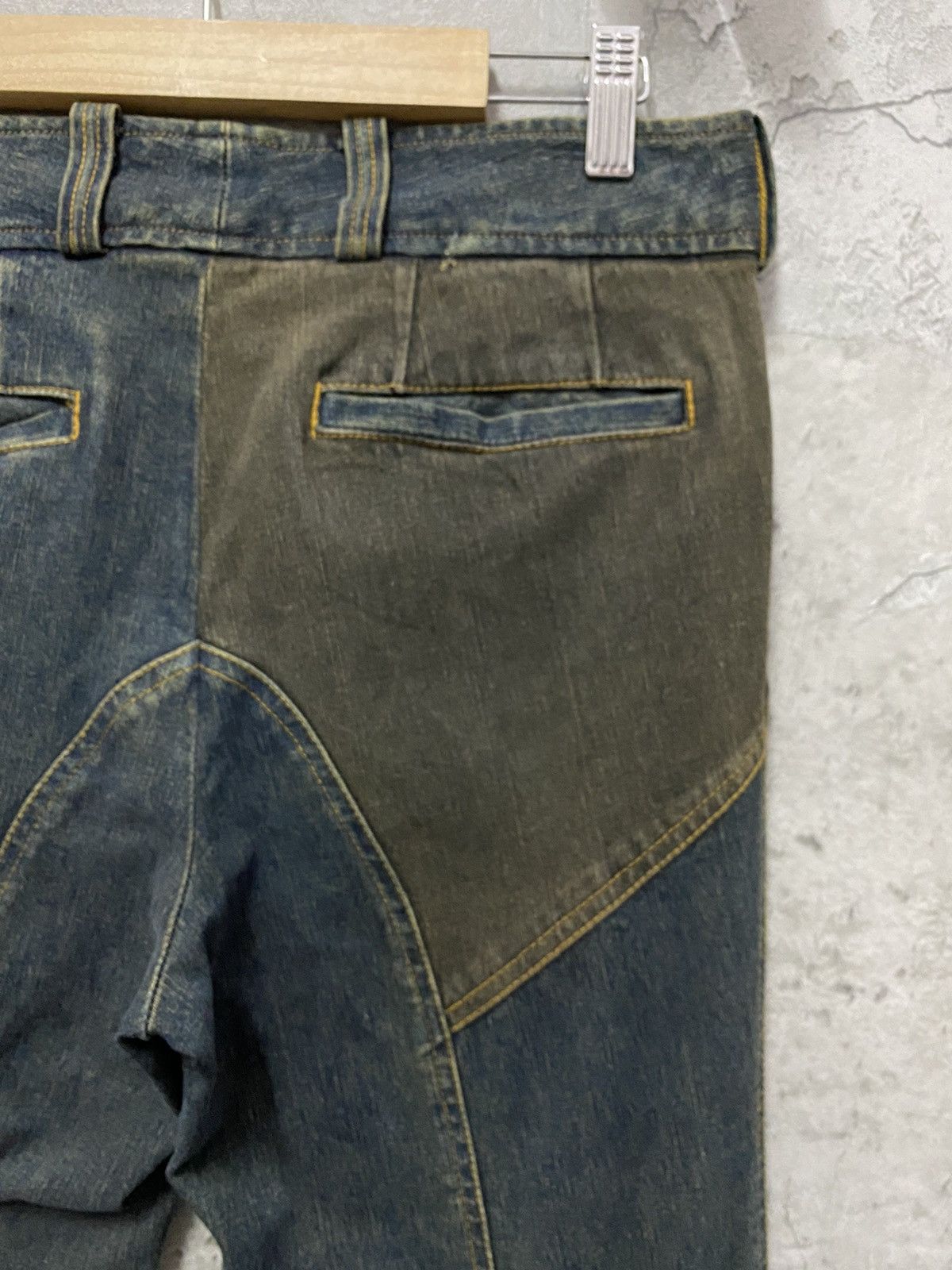 Tornado Mart Tornado Mart Panelled Layer Flared Denim Pants Size US 30 / EU 46 - 15 Thumbnail