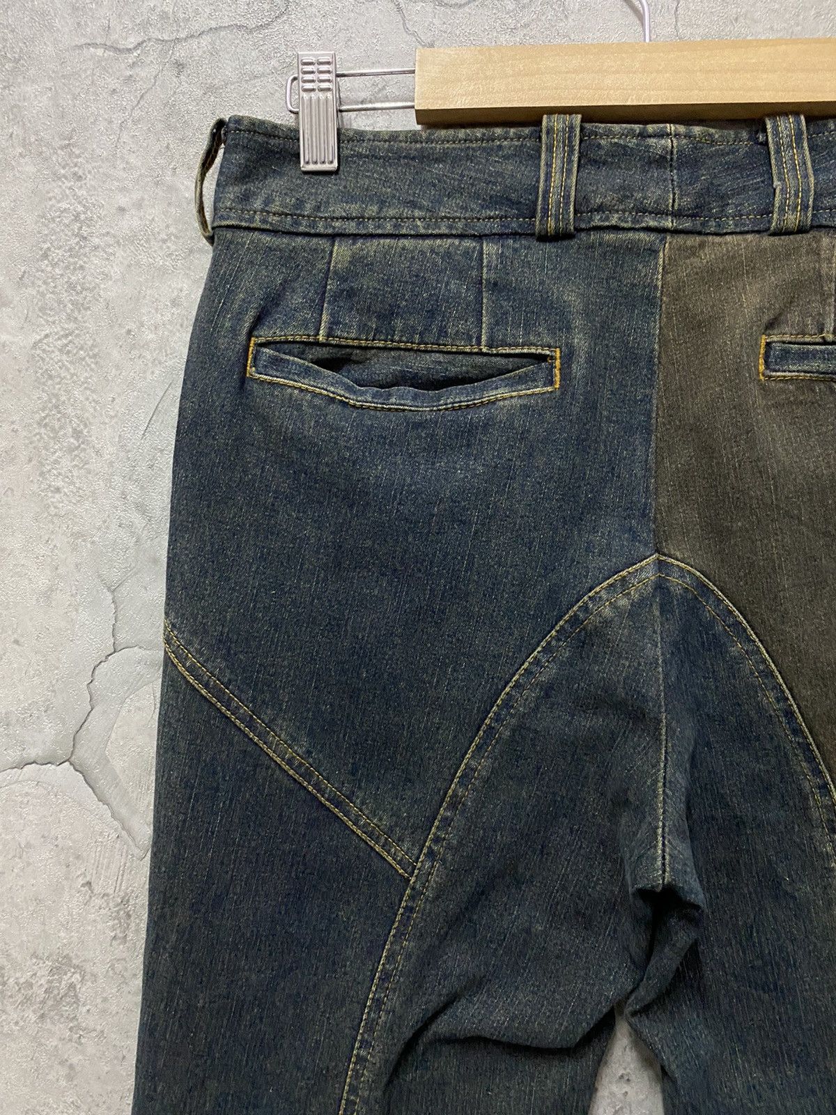 Tornado Mart Tornado Mart Panelled Layer Flared Denim Pants Size US 30 / EU 46 - 16 Thumbnail