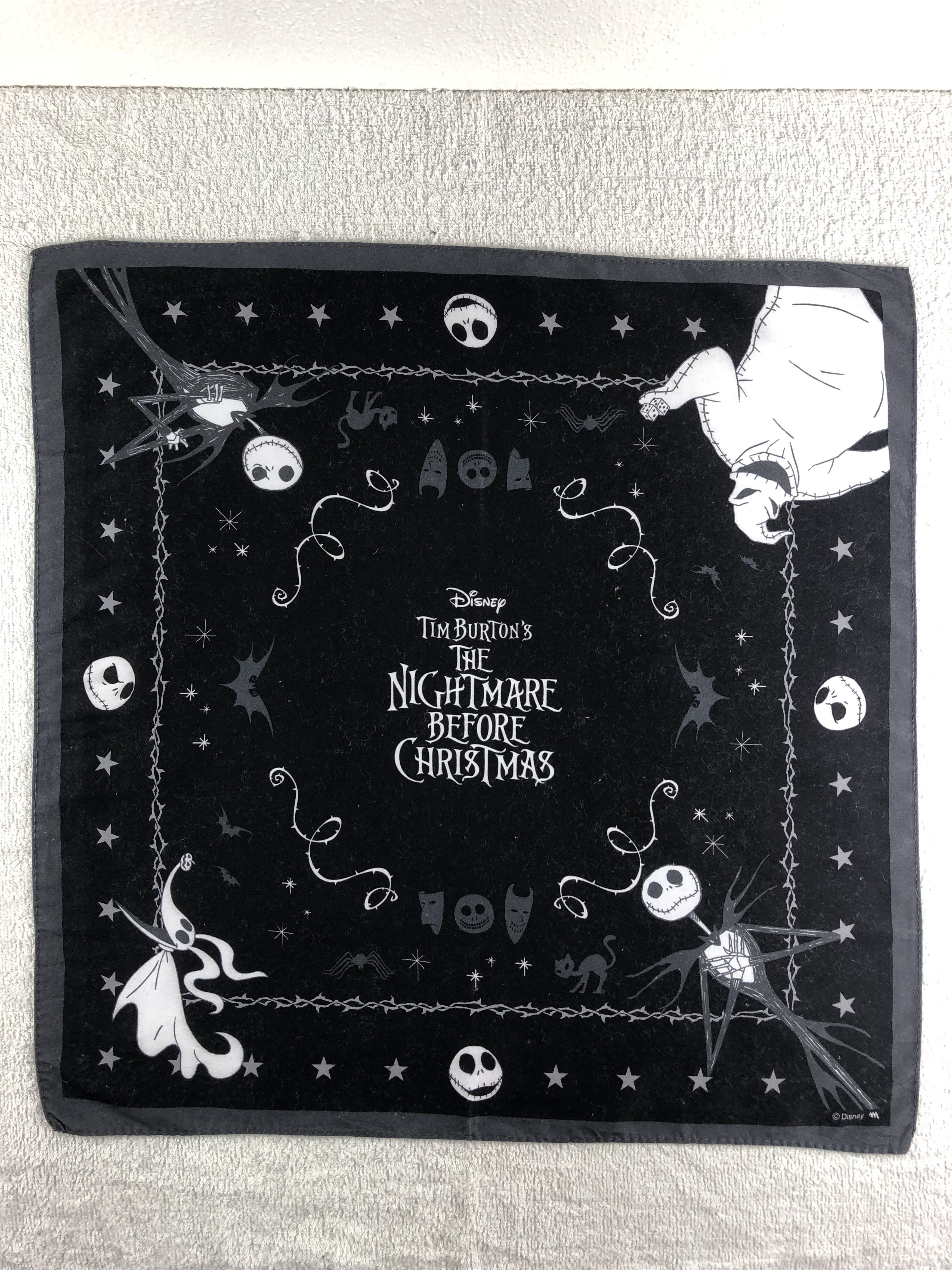 Disney Nightmare In Christmas Handkerchief / Bandana / Neckerchief Size ONE SIZE - 3 Thumbnail