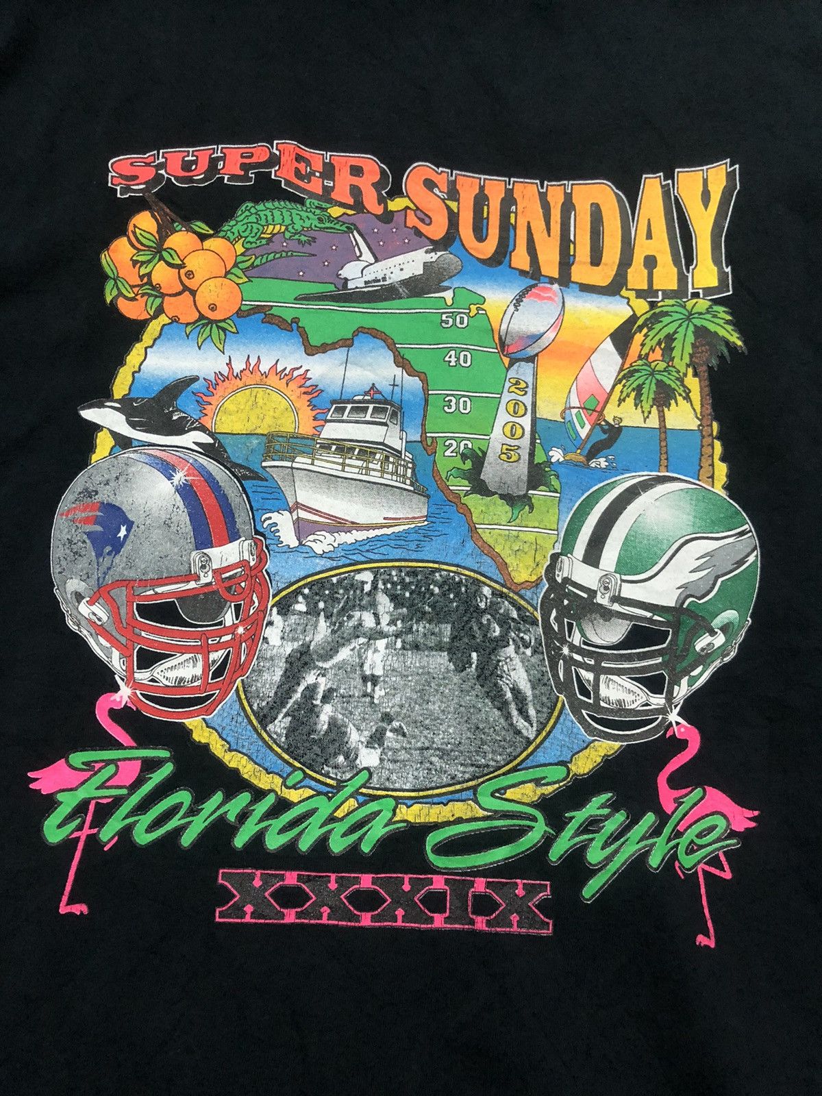 VINTAGE SUPERBOWL TEES super sunday Florida Styles
