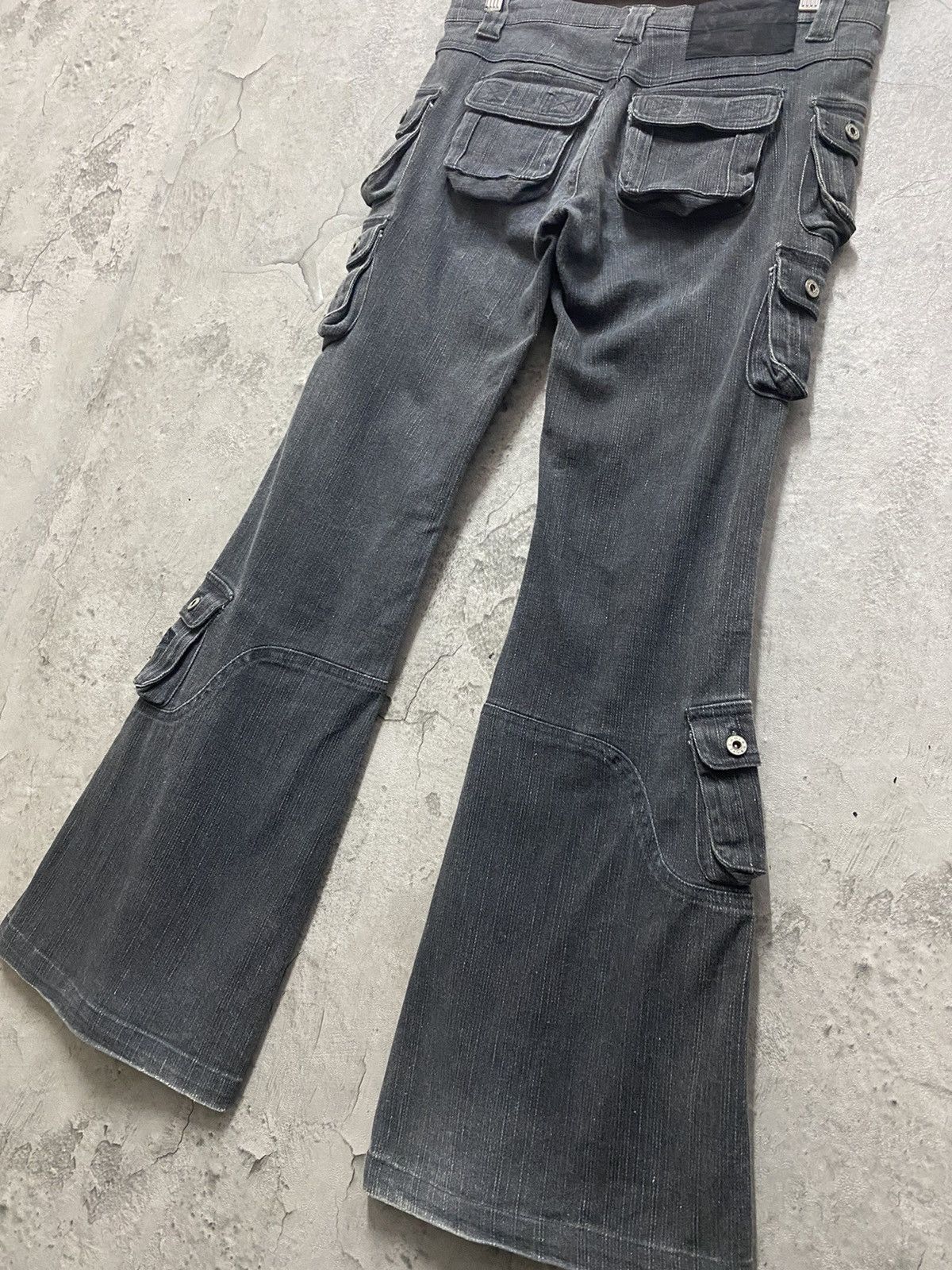 Designer × Japanese Brand × Vintage Lowbox Japan Multi Pocket Crazy Flared Cargo Pants Vintage Size US 31 - 16 Thumbnail