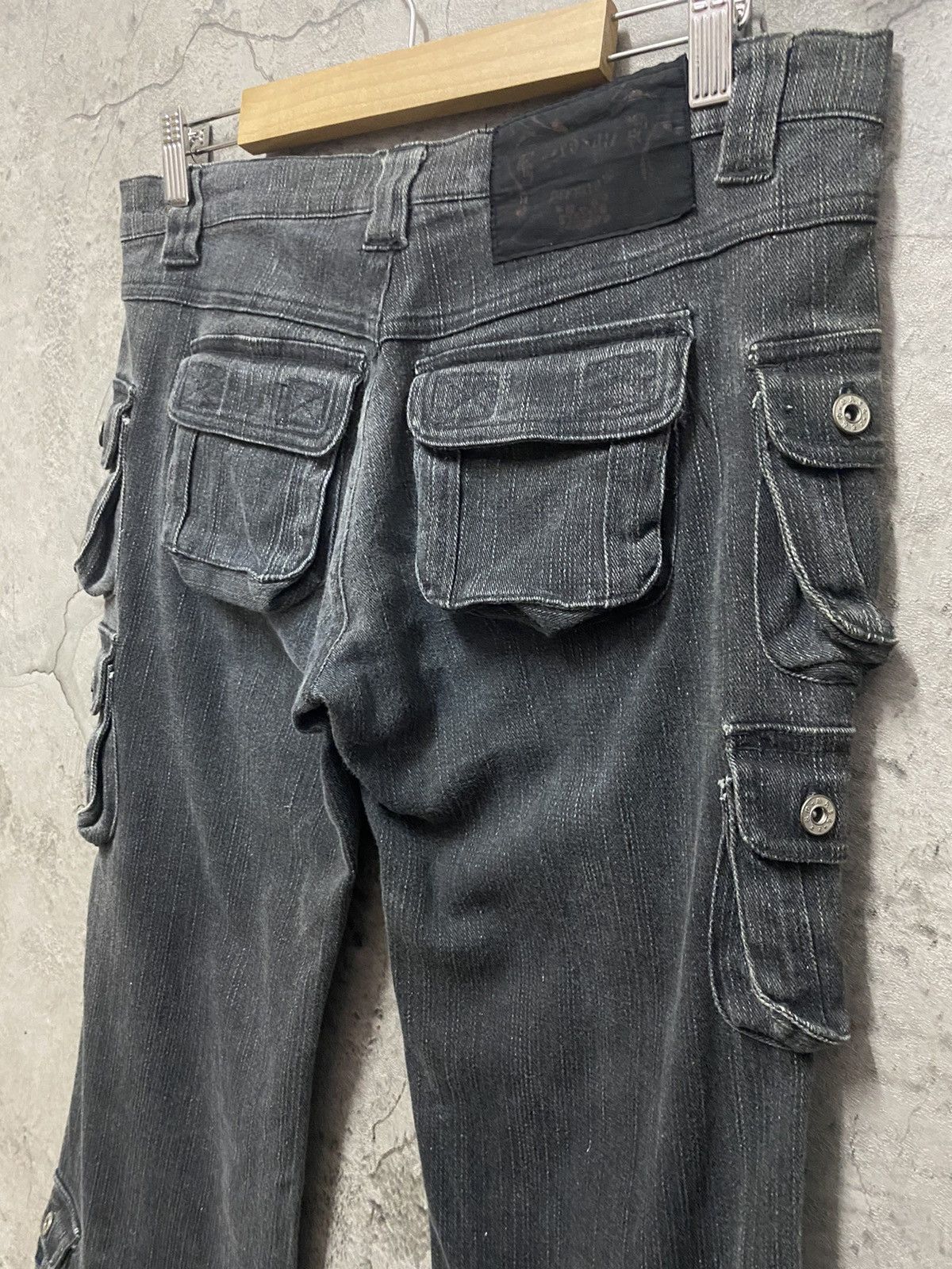 Designer × Japanese Brand × Vintage Lowbox Japan Multi Pocket Crazy Flared Cargo Pants Vintage Size US 31 - 17 Thumbnail