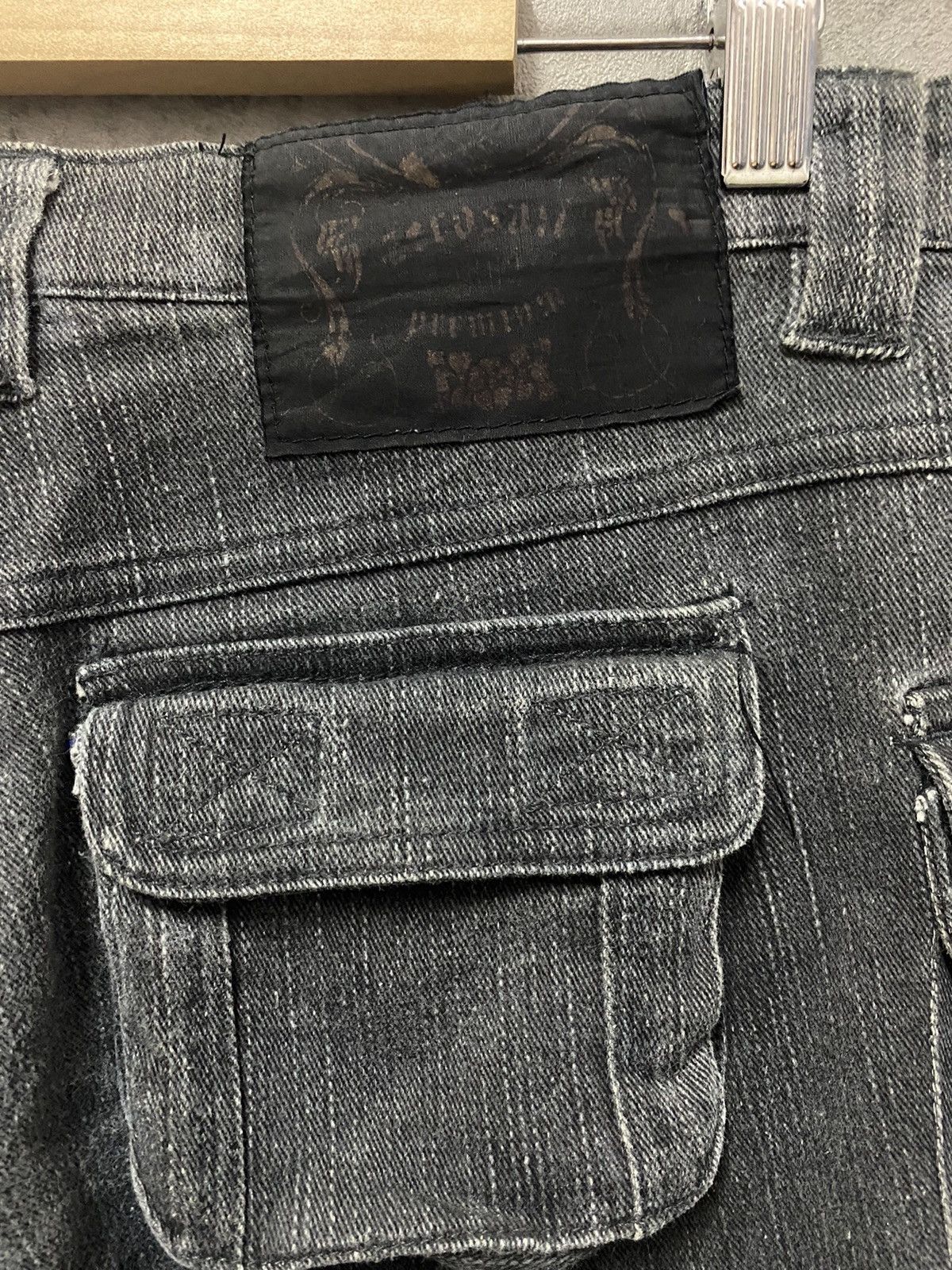 Designer × Japanese Brand × Vintage Lowbox Japan Multi Pocket Crazy Flared Cargo Pants Vintage Size US 31 - 18 Thumbnail