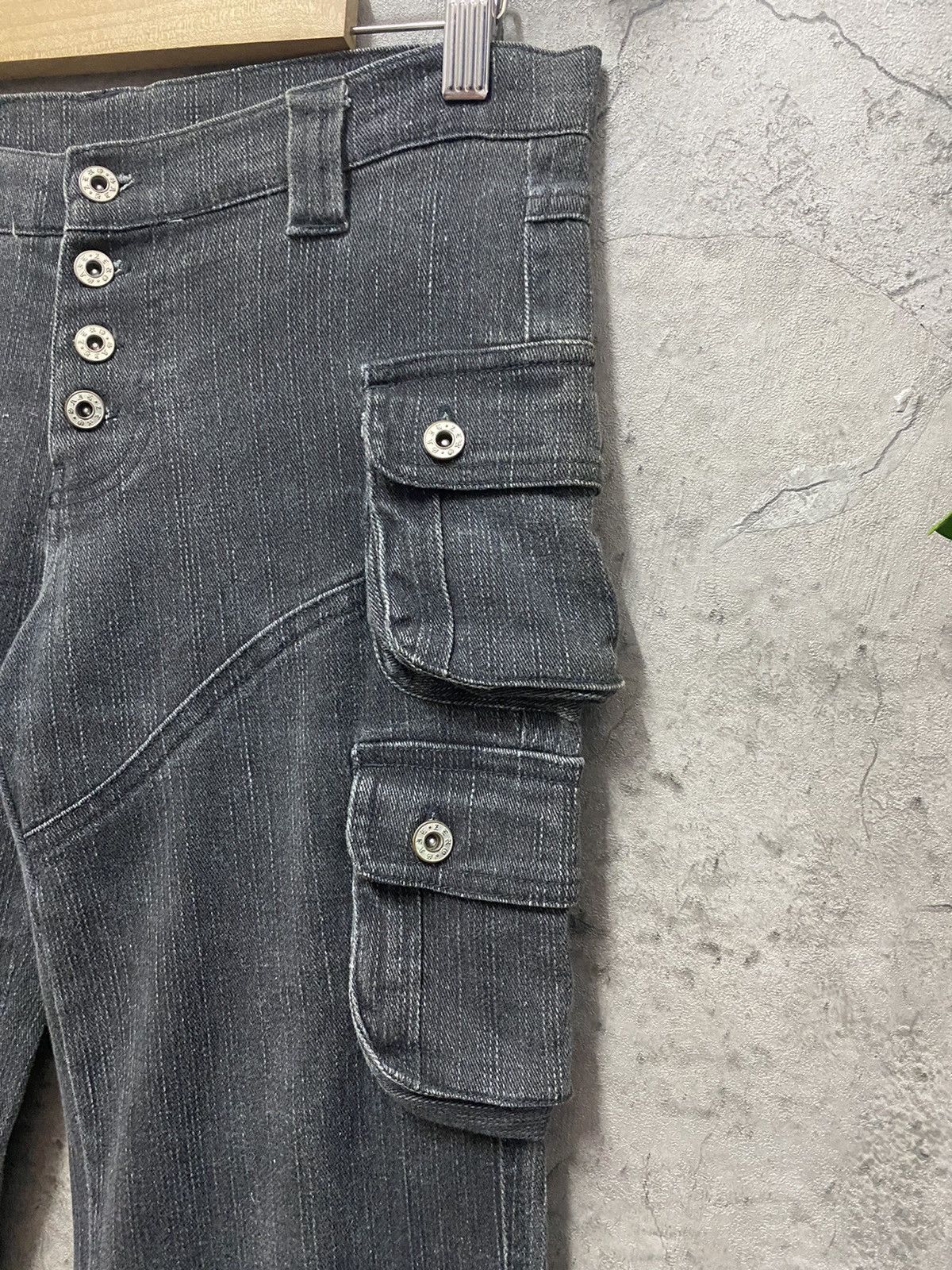 Designer × Japanese Brand × Vintage Lowbox Japan Multi Pocket Crazy Flared Cargo Pants Vintage Size US 31 - 11 Thumbnail