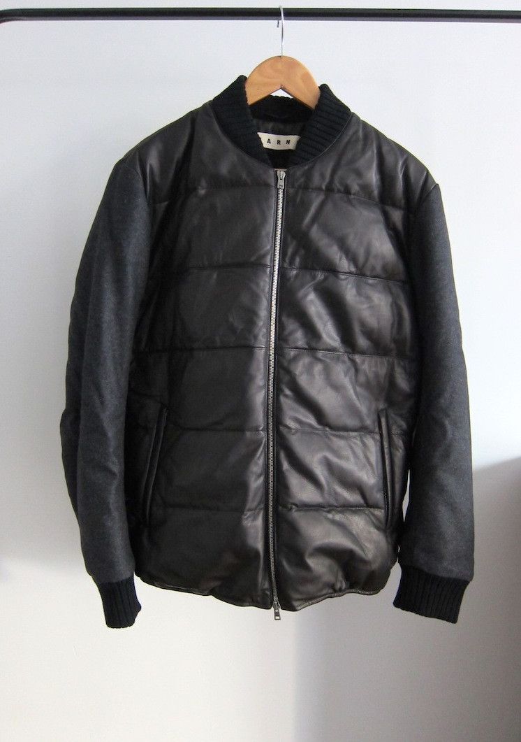 Marni LEATHER DOWN CASHMERE BOMBER $4280 | Grailed