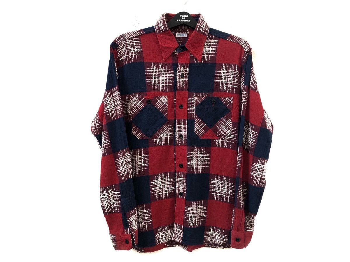 Sugar Cane Sugar Cane Double Pocket Plaid Zig Zag Flannel Shirt Size US M / EU 48-50 / 2 - 6 Thumbnail