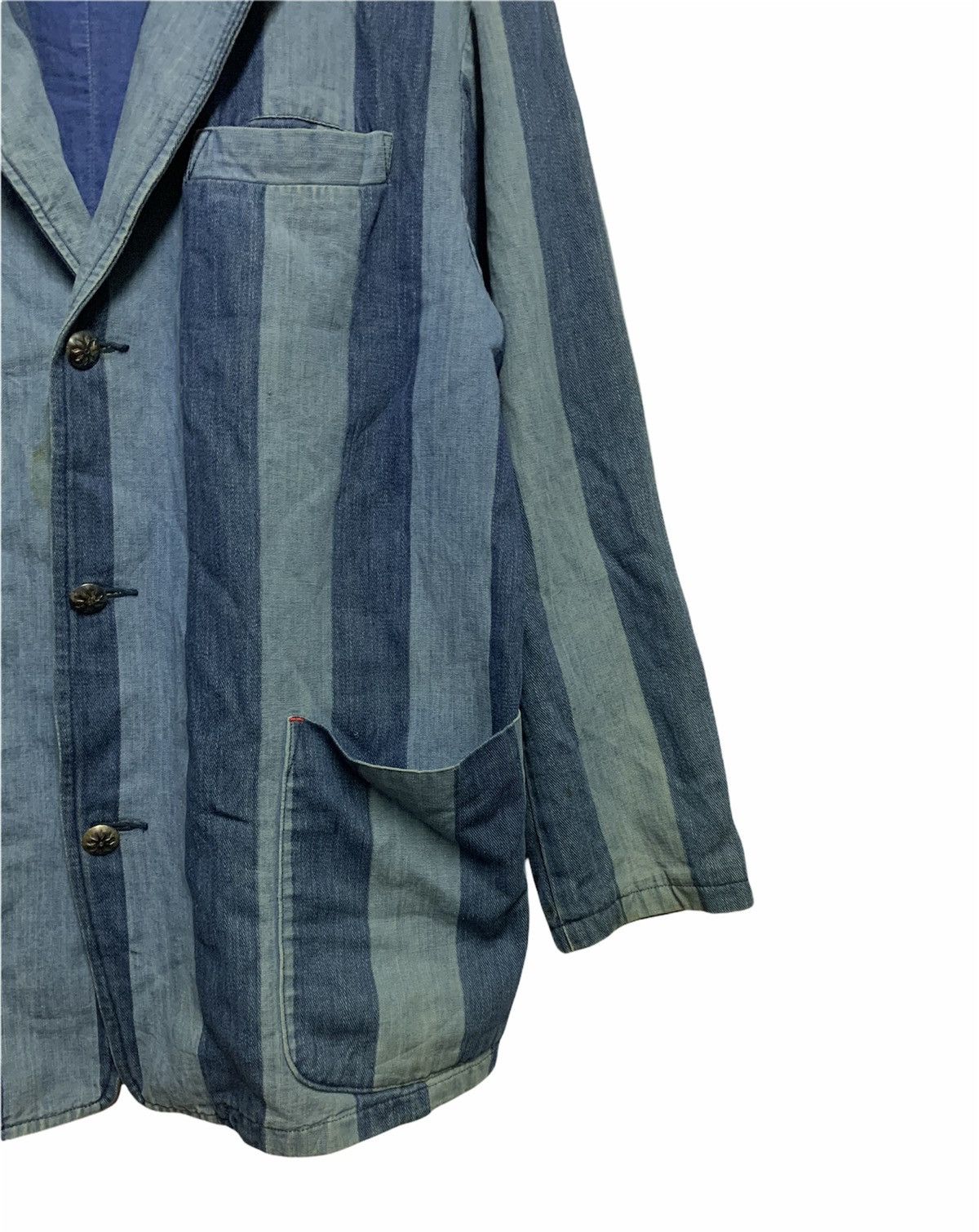 Blue Blue Japan 🔥BLUE BLUE DENIM CHORE JACKETS CANDY STRIPES Size US M / EU 48-50 / 2 - 3 Thumbnail
