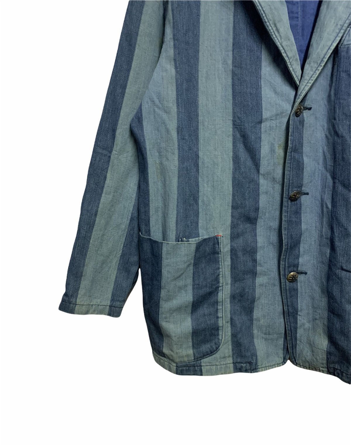 Blue Blue Japan 🔥BLUE BLUE DENIM CHORE JACKETS CANDY STRIPES Size US M / EU 48-50 / 2 - 2 Thumbnail