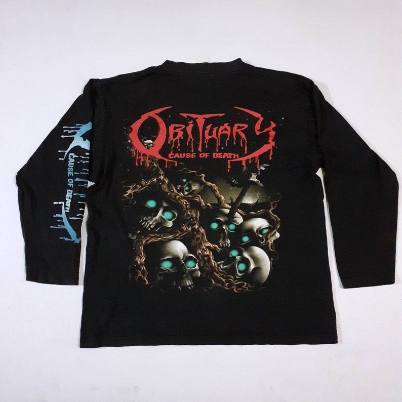 Vintage Vintage Obituary Long Sleeve Size US L / EU 52-54 / 3 - 1 Thumbnail