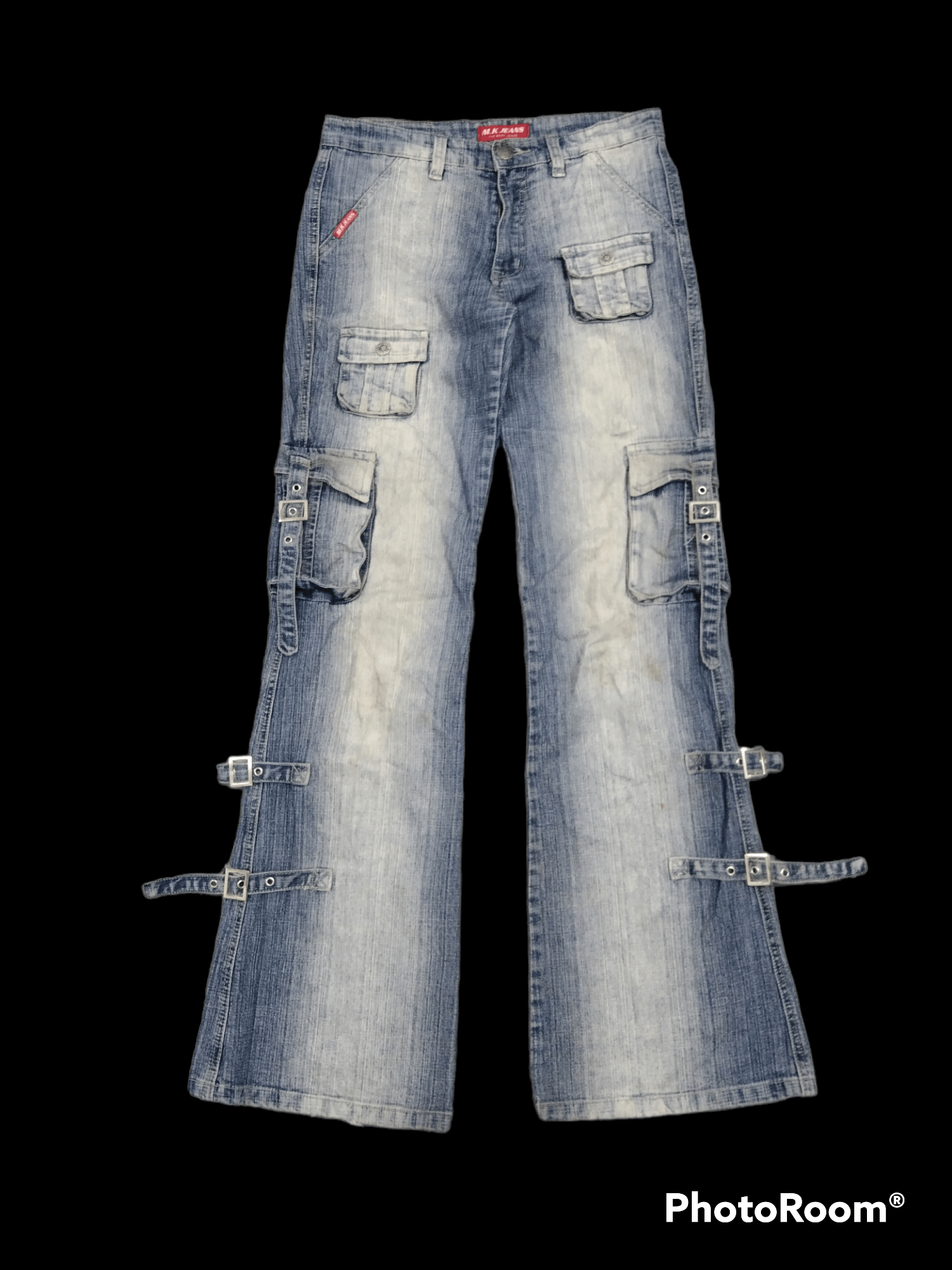 Japanese Brand FLARE🔥SUPER SICK BONDAGE MULTIPOCKET M.K JEANSWEAR Size US 30 / EU 46 - 1 Thumbnail