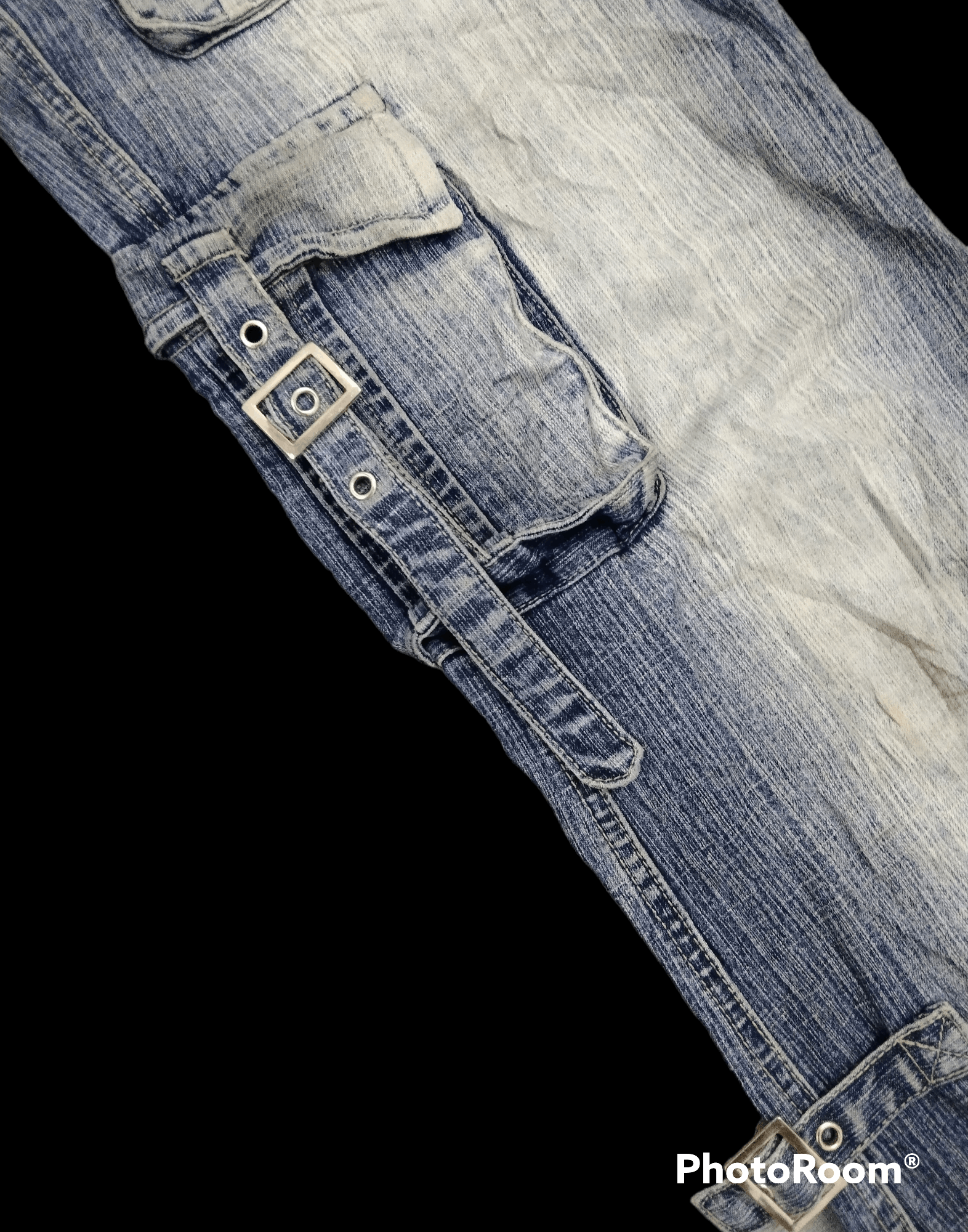 Japanese Brand FLARE🔥SUPER SICK BONDAGE MULTIPOCKET M.K JEANSWEAR Size US 30 / EU 46 - 6 Thumbnail