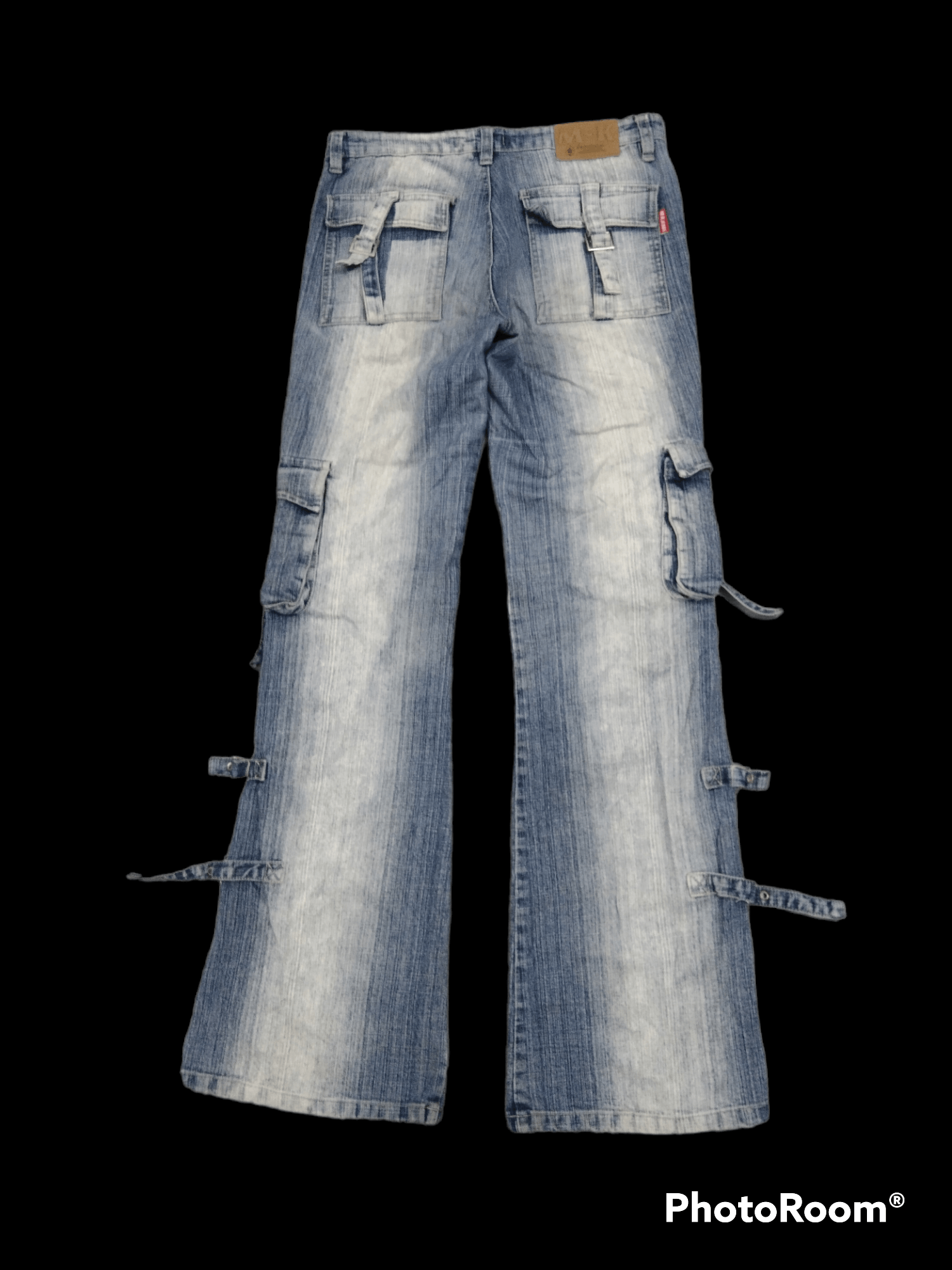 Japanese Brand FLARE🔥SUPER SICK BONDAGE MULTIPOCKET M.K JEANSWEAR Size US 30 / EU 46 - 2 Thumbnail