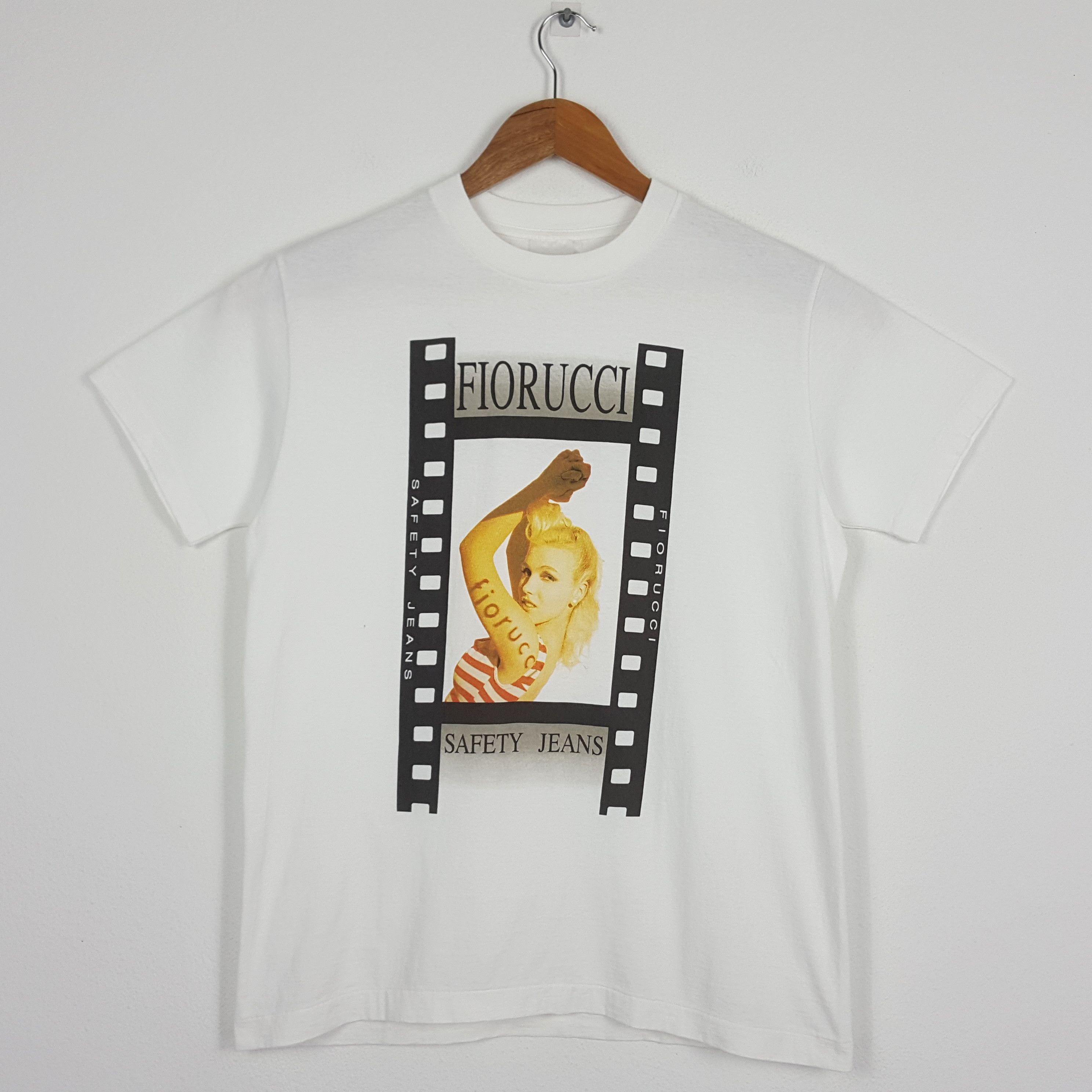 Fiorucci × Vintage Vintage FIORUCCI Safety Jeans Photo Print T-Shirt Size US M / EU 48-50 / 2 - 1 Thumbnail