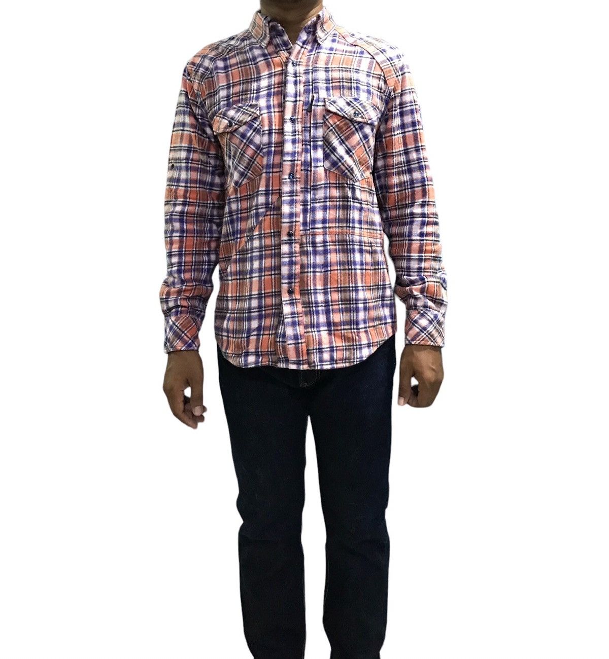 HOLLYWOOD RANCH MARKET HR Market Seilin & Co Multi Pocket Heavy Flannel Shirt Size US M / EU 48-50 / 2 - 21 Thumbnail