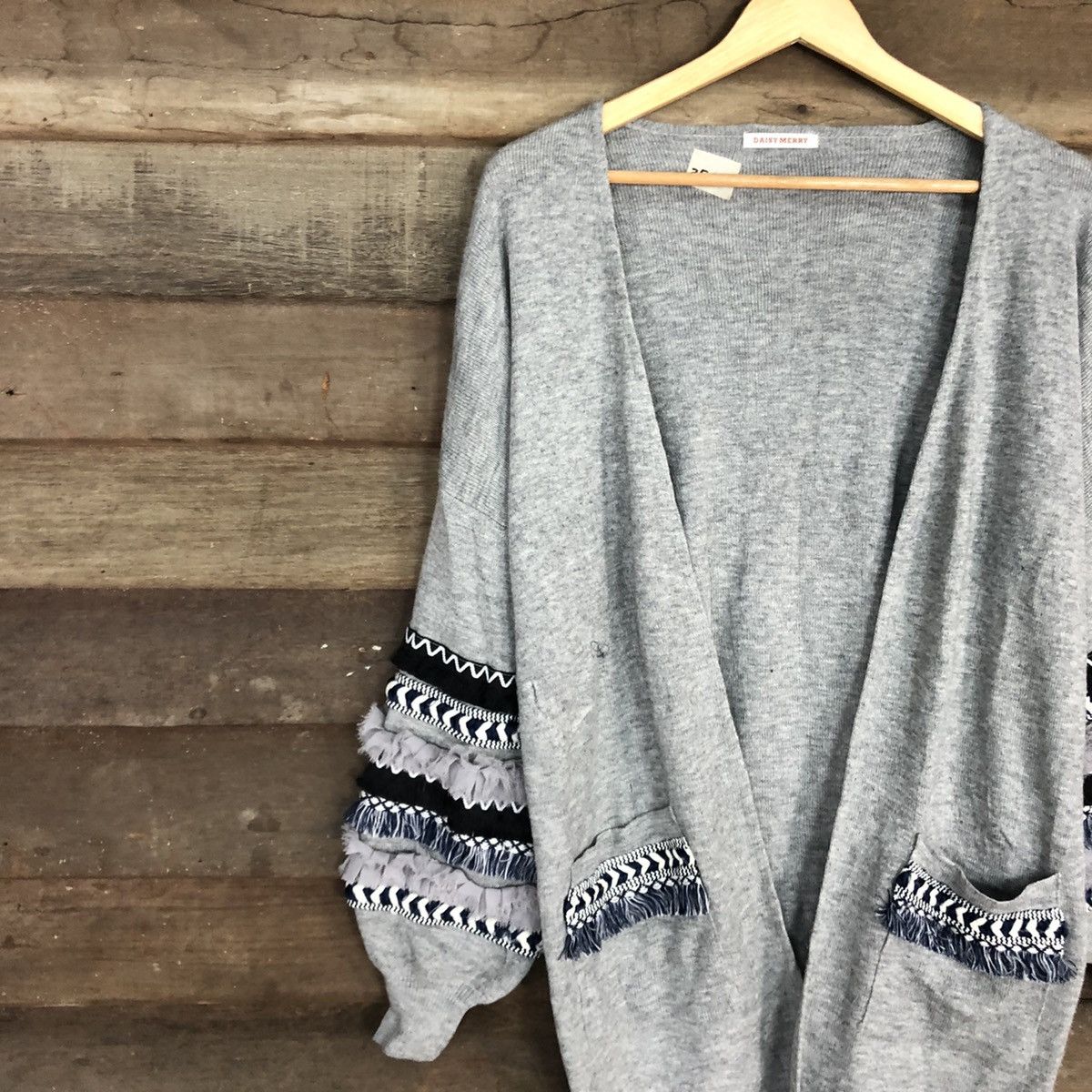 Japanese Brand Daisy Merry Grey Knitwear #3508 Size US M / EU 48-50 / 2 - 7 Thumbnail