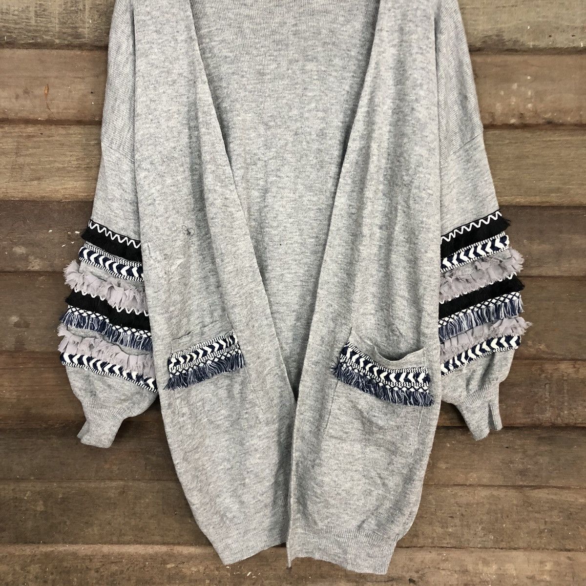 Japanese Brand Daisy Merry Grey Knitwear #3508 Size US M / EU 48-50 / 2 - 8 Thumbnail