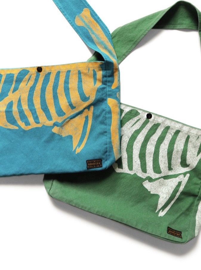 Kapital × Kapital Kountry KAPITAL KOUNTRY Bones Canvas Tote Bag (BONES PT). Size ONE SIZE - 2 Thumbnail