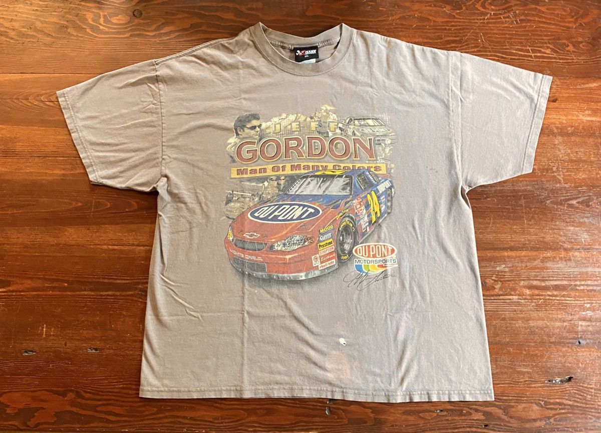 Chase Authentics × NASCAR × Vintage Vintage 90’s Jeff Gordon Distressed Double Sided Tee Size US XXL / EU 58 / 5 - 1 Thumbnail