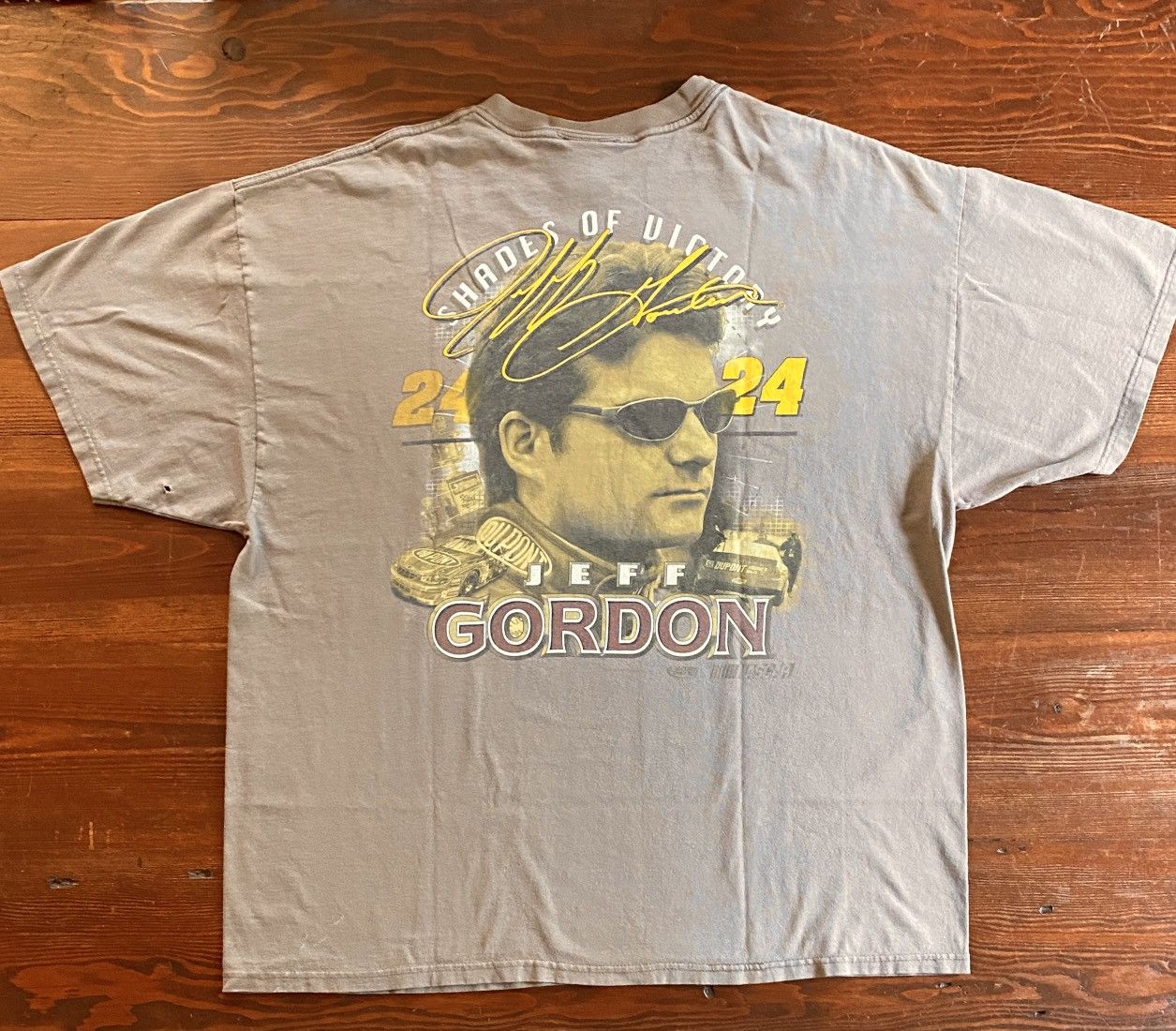 Chase Authentics × NASCAR × Vintage Vintage 90’s Jeff Gordon Distressed Double Sided Tee Size US XXL / EU 58 / 5 - 2 Thumbnail