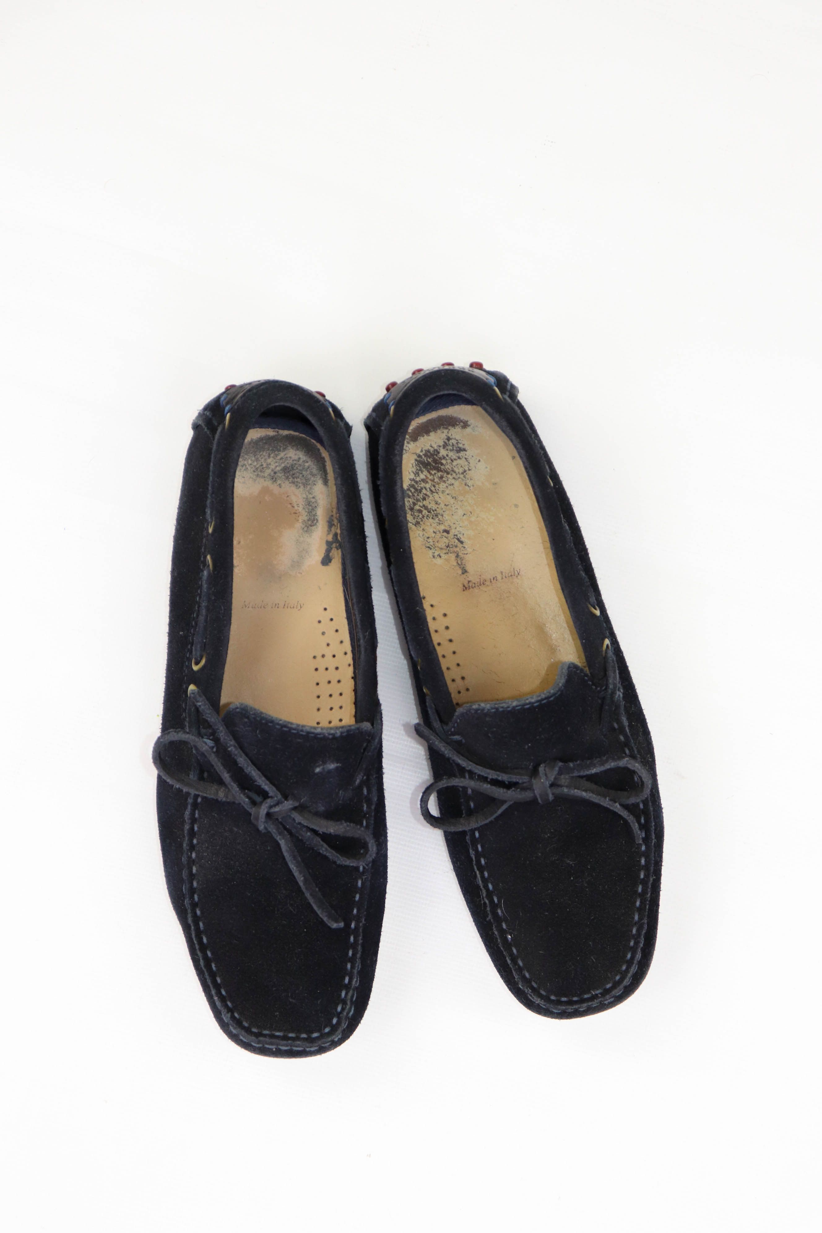 Brunello Cucinelli Brunello Cucinelli Navy Blue Suede Driving Loafers Shoes Size US 8 / EU 41 - 6 Thumbnail