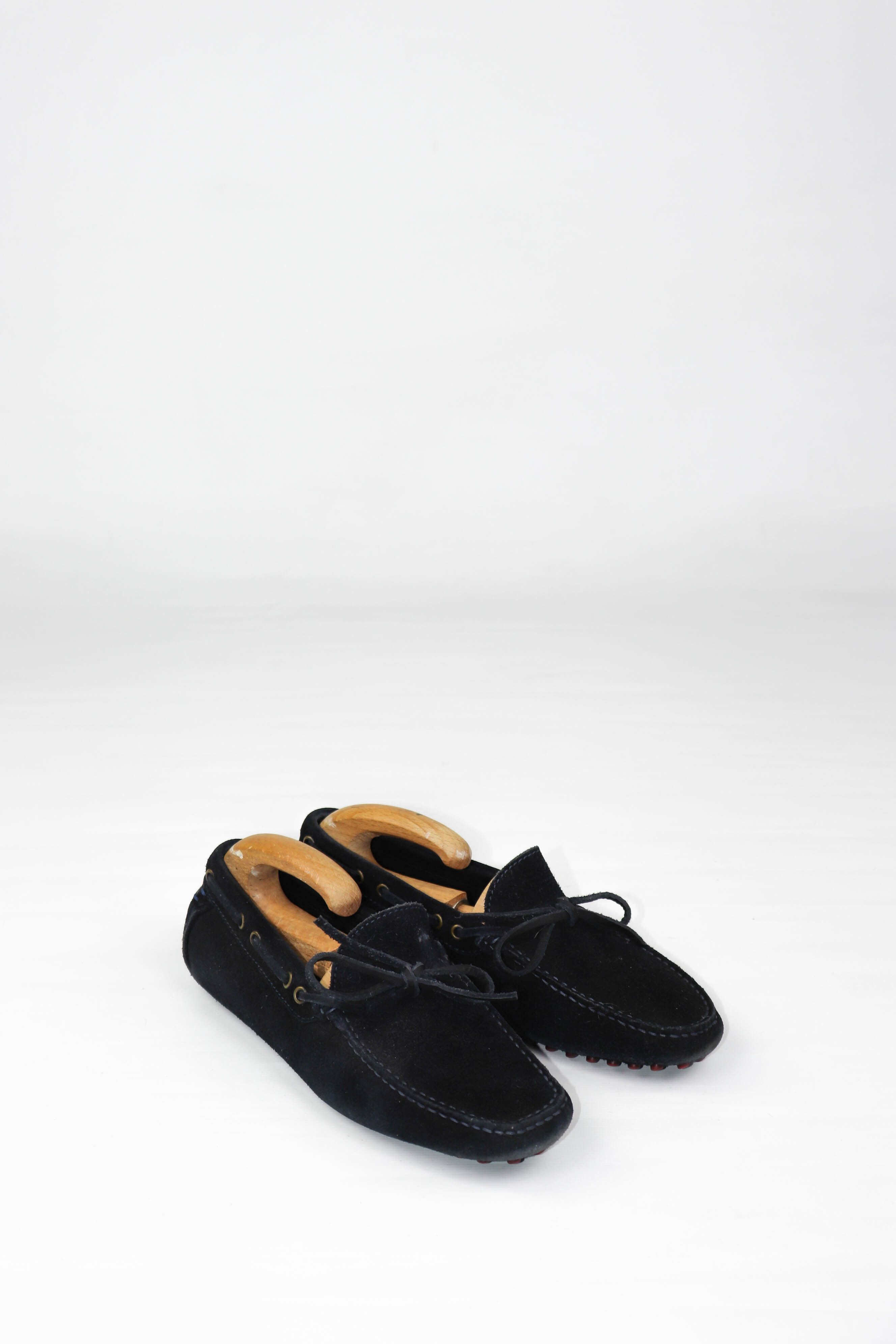 Brunello Cucinelli Brunello Cucinelli Navy Blue Suede Driving Loafers Shoes Size US 8 / EU 41 - 1 Thumbnail