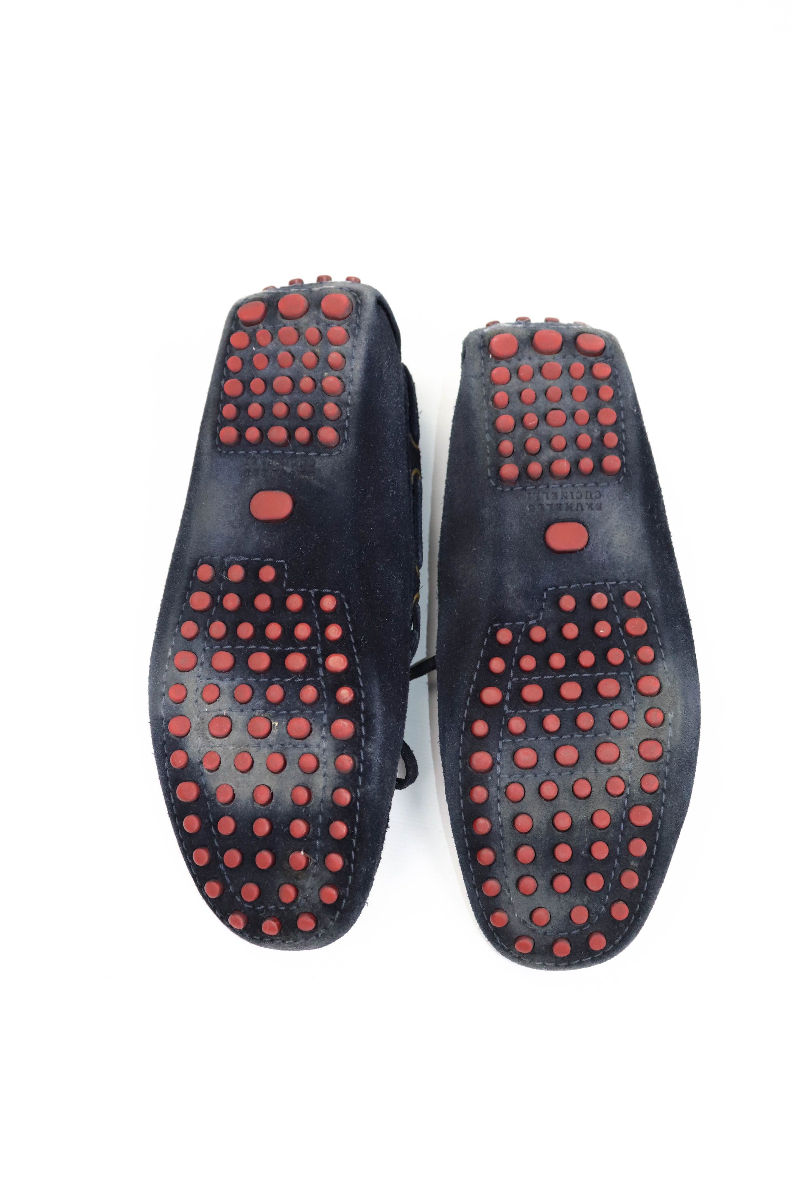 Brunello Cucinelli Brunello Cucinelli Navy Blue Suede Driving Loafers Shoes Size US 8 / EU 41 - 10 Thumbnail