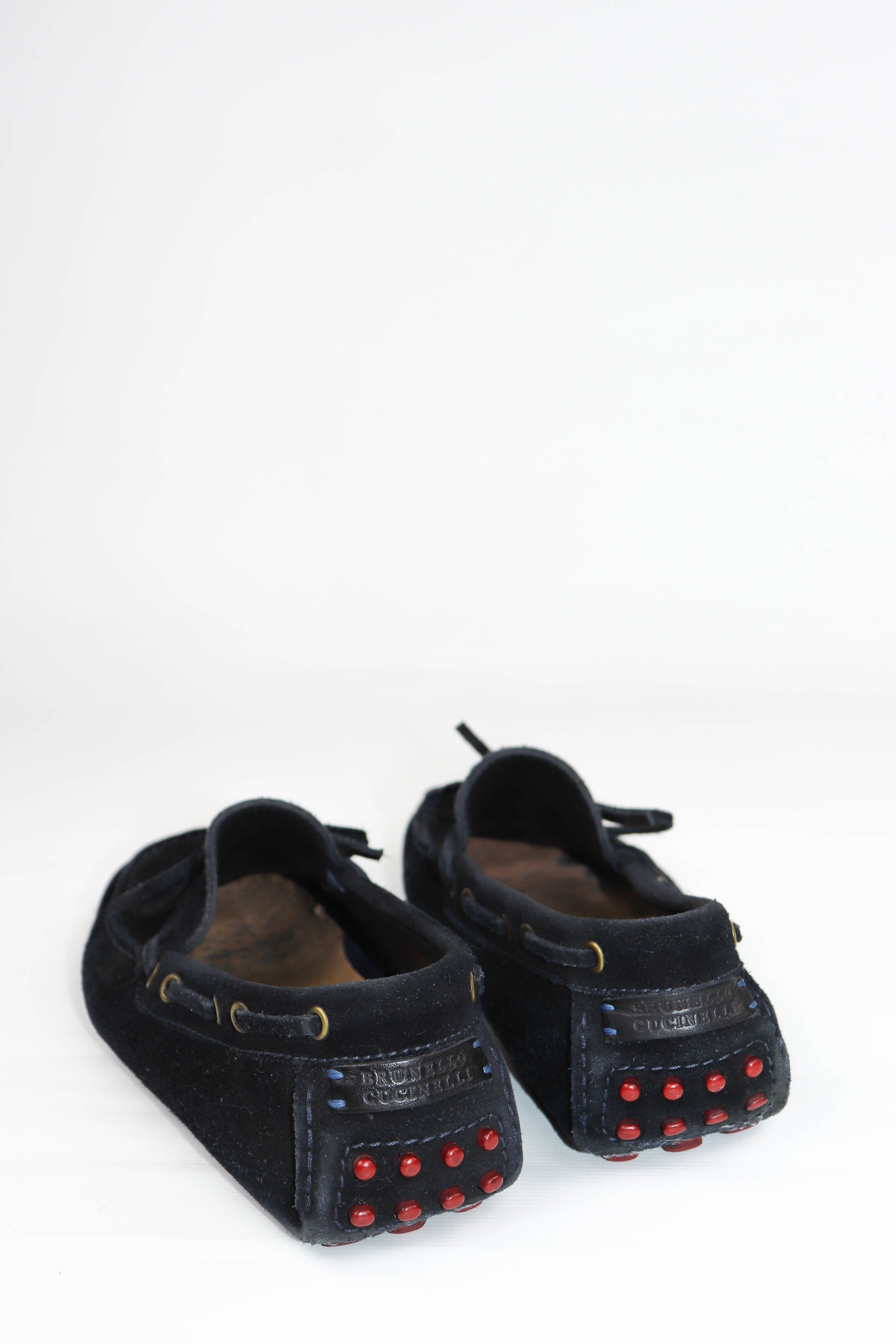 Brunello Cucinelli Brunello Cucinelli Navy Blue Suede Driving Loafers Shoes Size US 8 / EU 41 - 7 Thumbnail