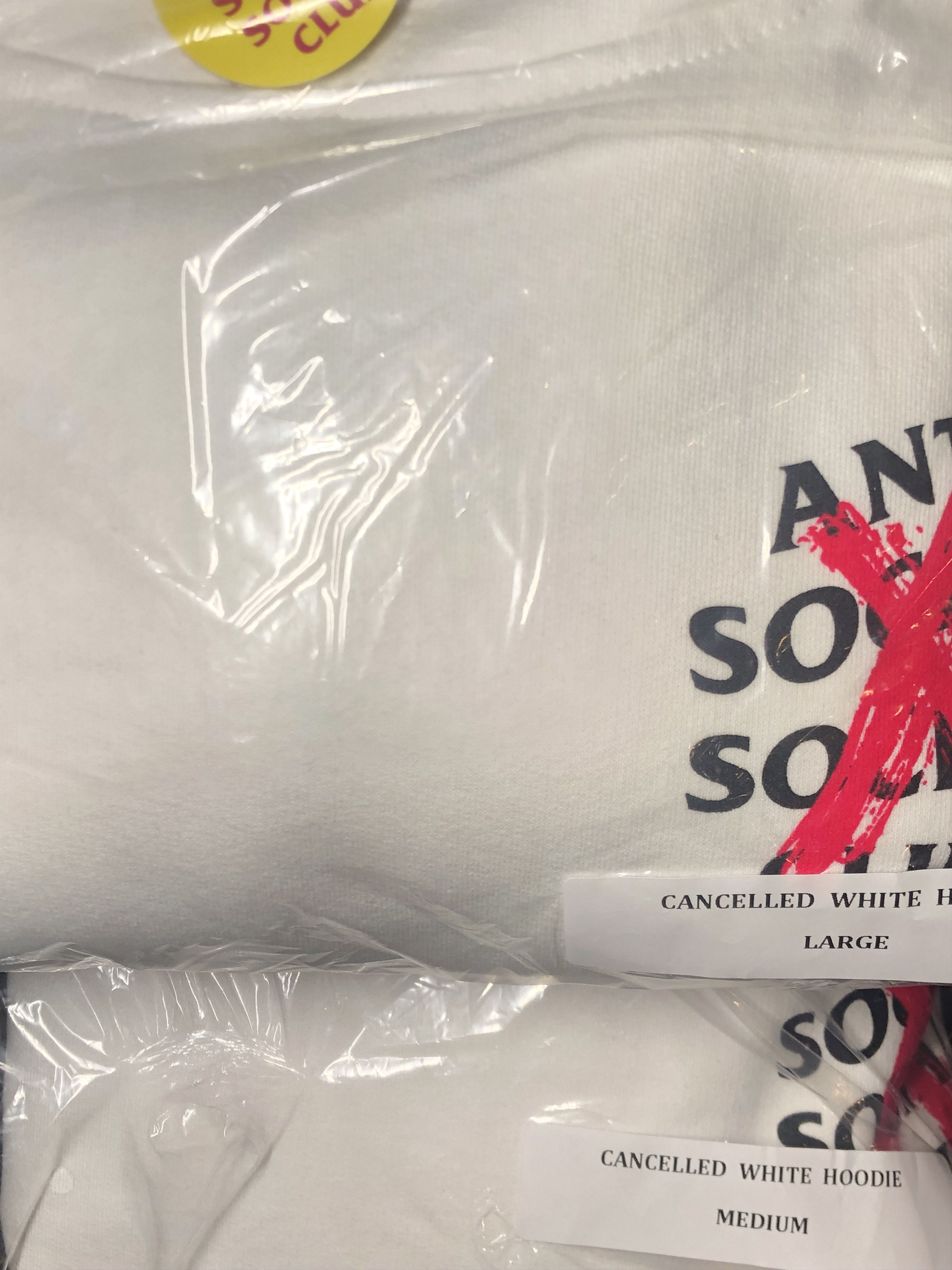 Anti Social Social Club DS Black ASSC red Cross Cancelled White Hoodie BAPE KITH FTP Size US XXL / EU 58 / 5 - 7 Thumbnail