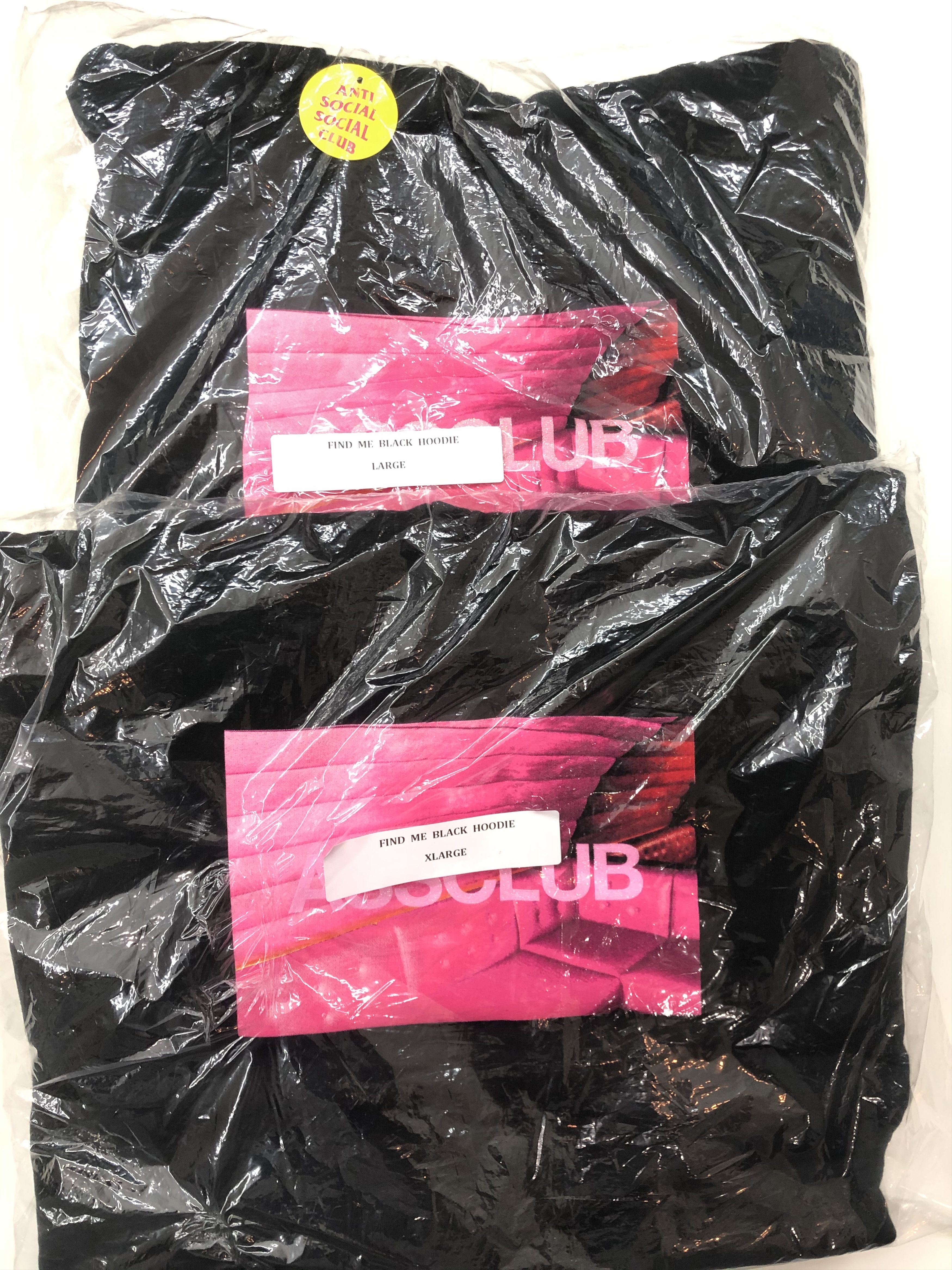 Anti Social Social Club DS Pink ASSC Sofa Logo Find me Black Hoodie BAPE KITH KAWS Size US L / EU 52-54 / 3 - 7 Thumbnail