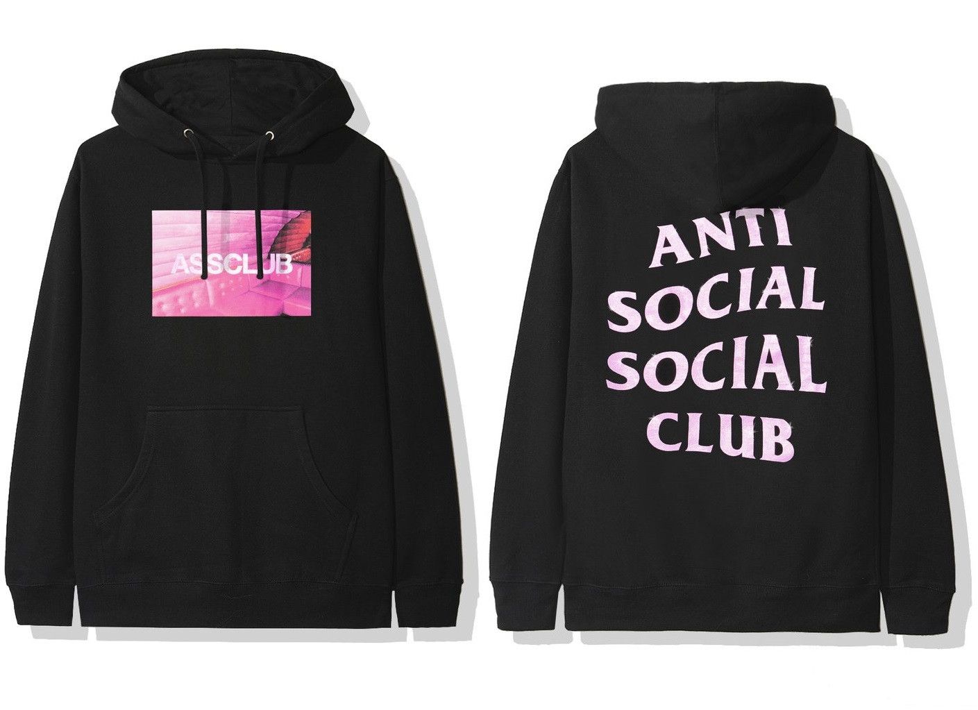 DS Pink ASSC Sofa Logo Find me Black Hoodie BAPE KITH KAWS