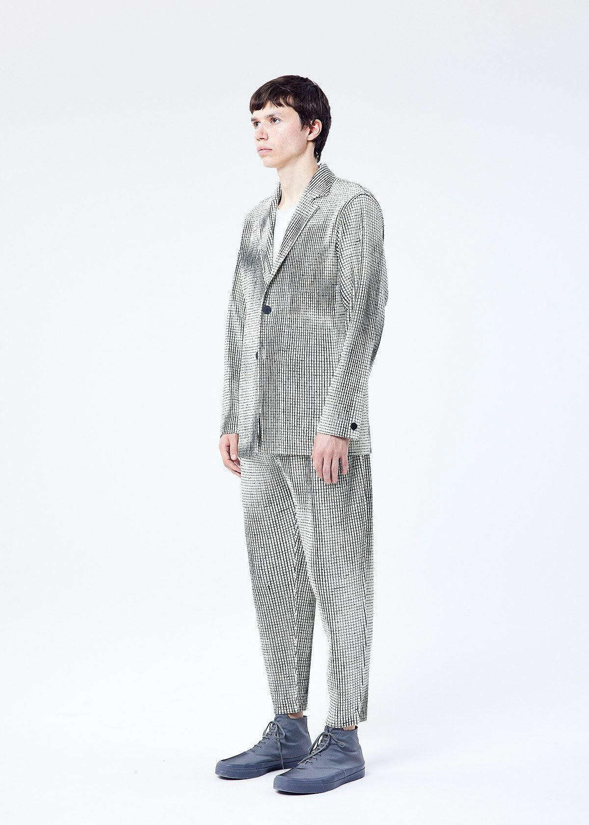 Issey Miyake Issey Miyake Homme Plisse 2022 SS Network Check Blazer Size US L / EU 52-54 / 3 - 3 Thumbnail