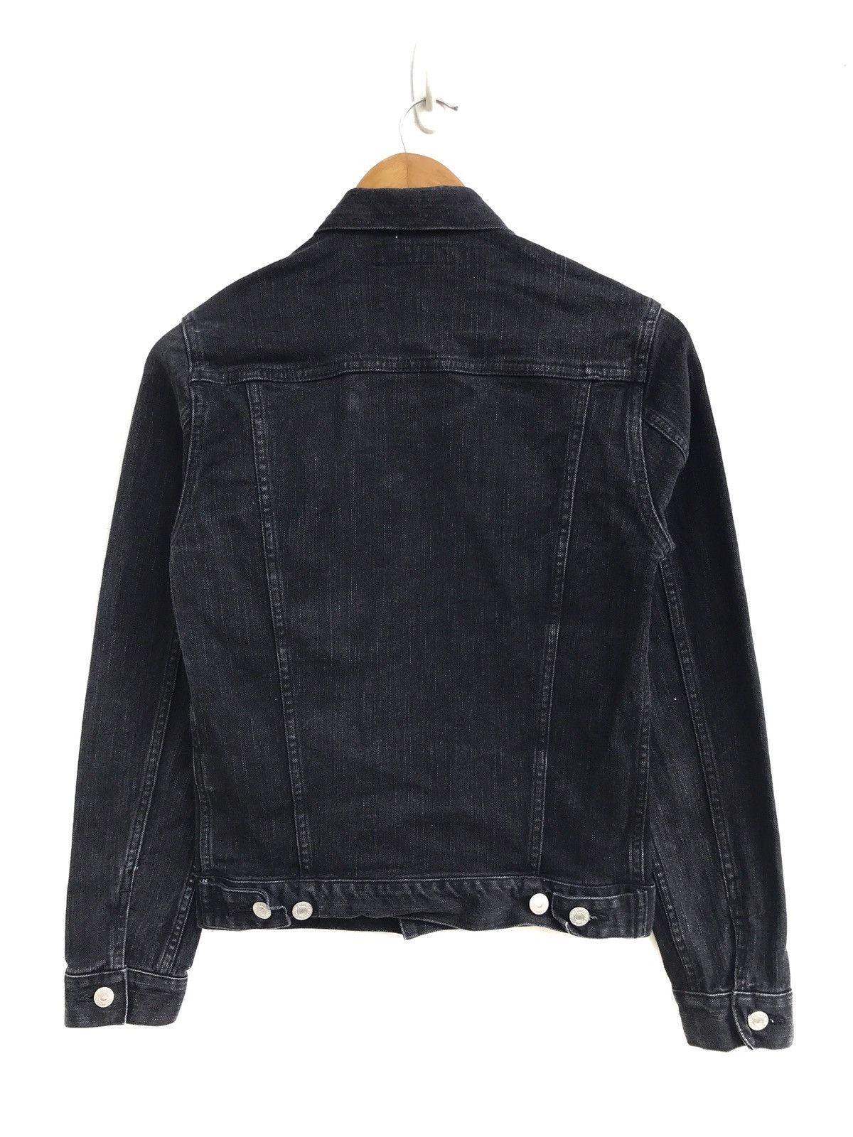 Beams Plus × Japanese Brand Beams X Vaporize Japan Distressed Black Denim Trucker Size US S / EU 44-46 / 1 - 2 Thumbnail